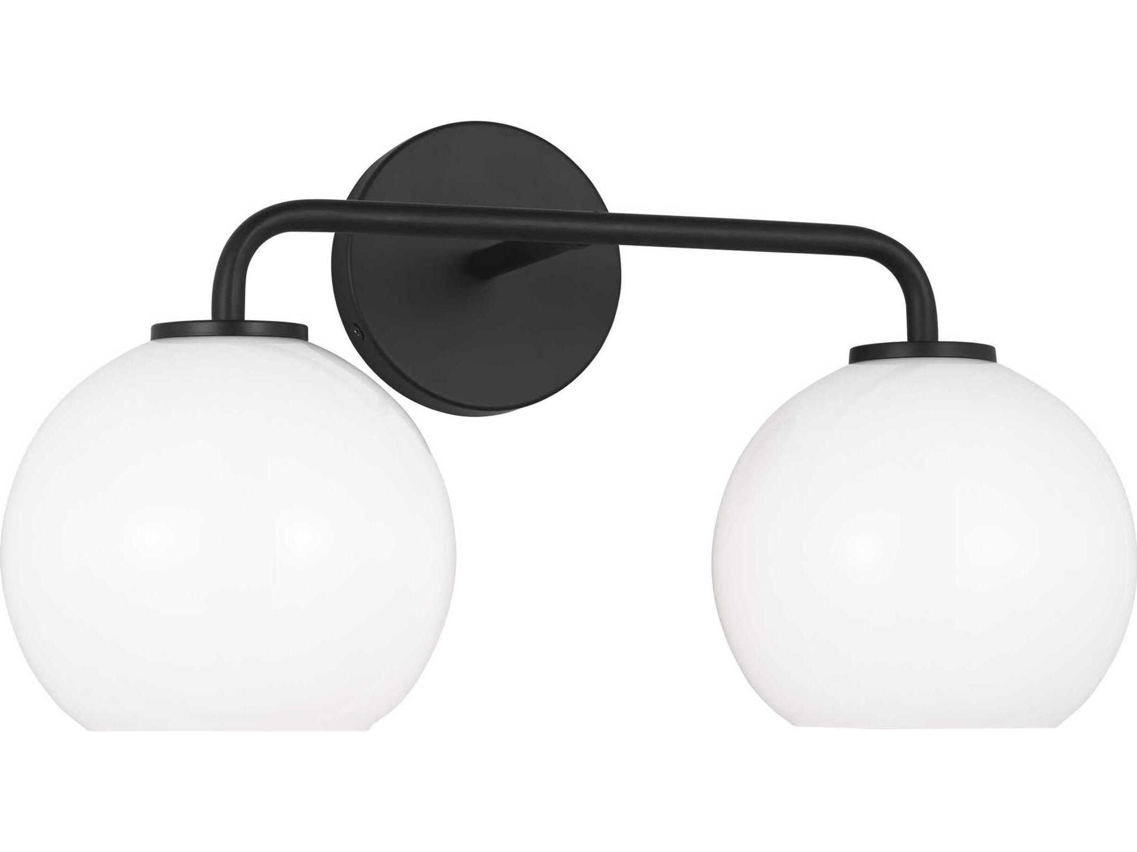 Generation Lighting Orley 2-Light Midnight Black Vanity Light