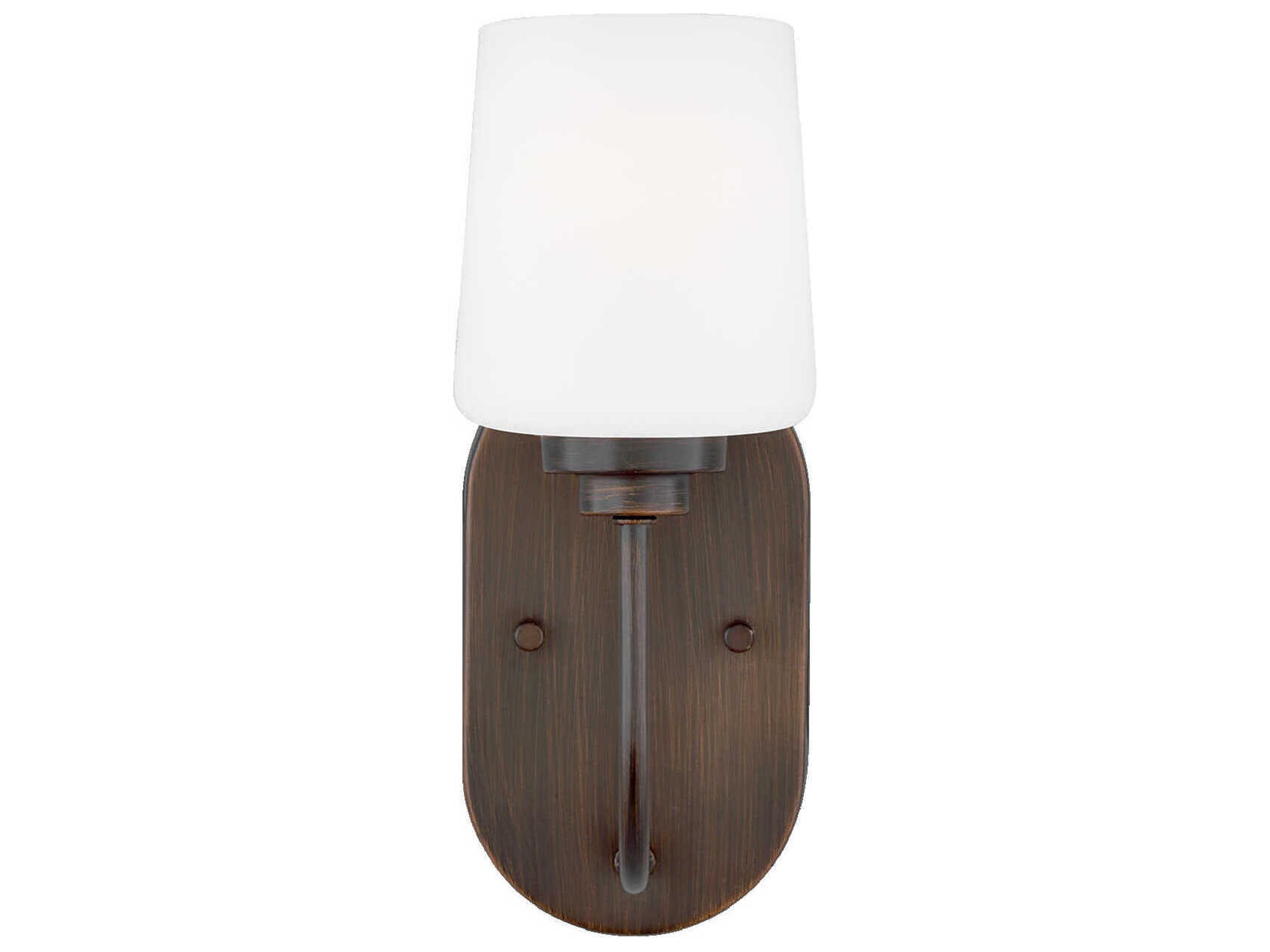 Windom 1-Light Bronze Glass Wall Sconce