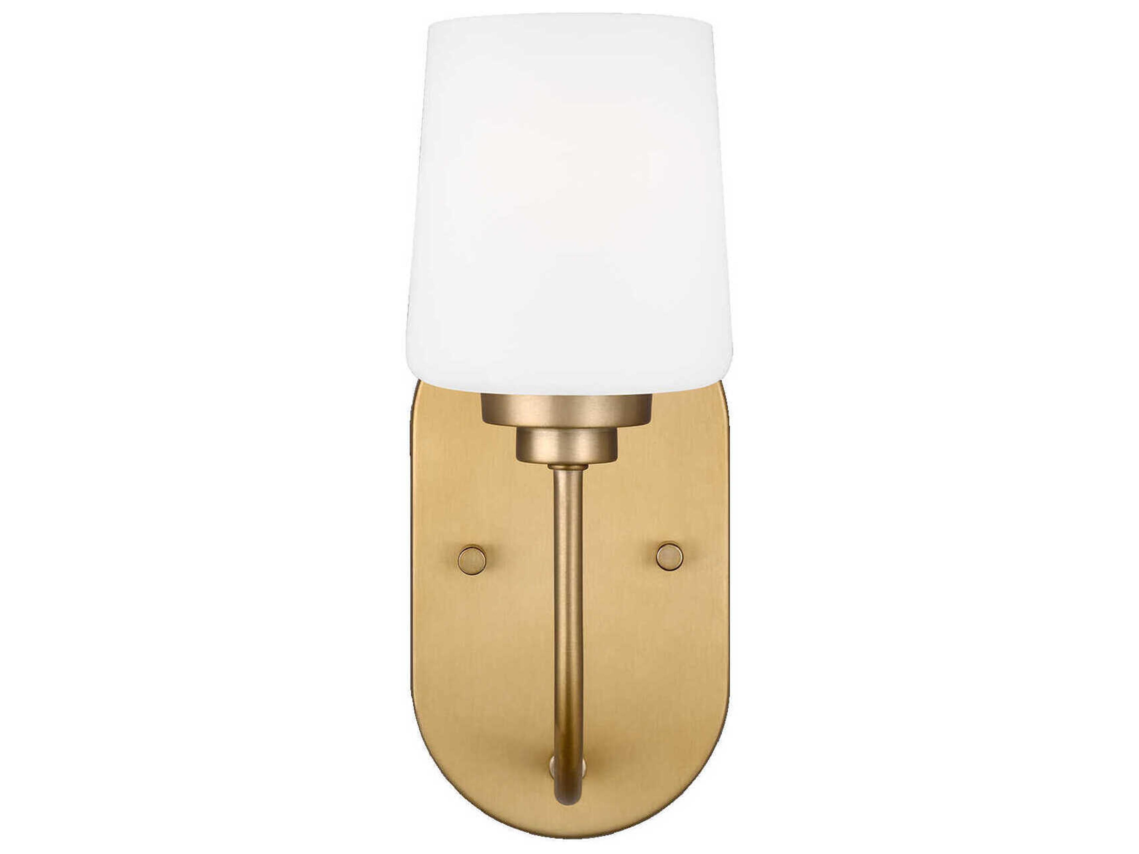 Windom 1-Light Satin Brass Glass Wall Sconce