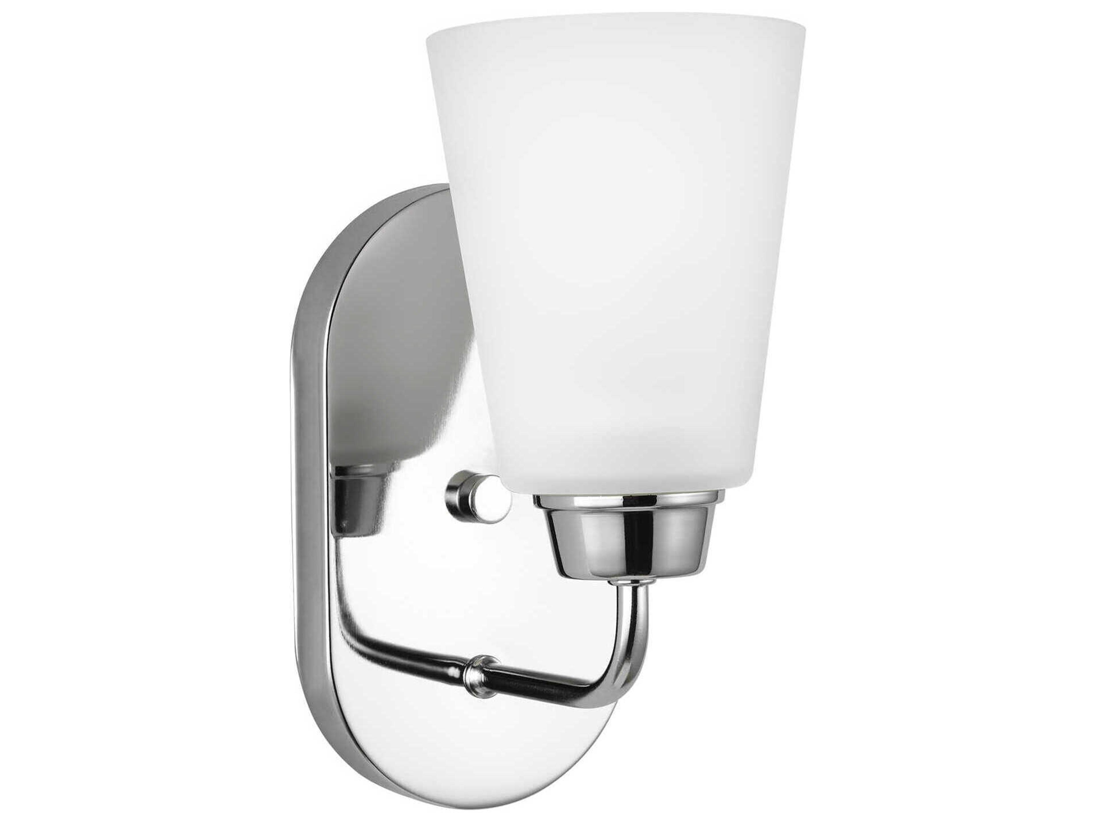 Kerrville 1-Light Chrome Glass Wall Sconce