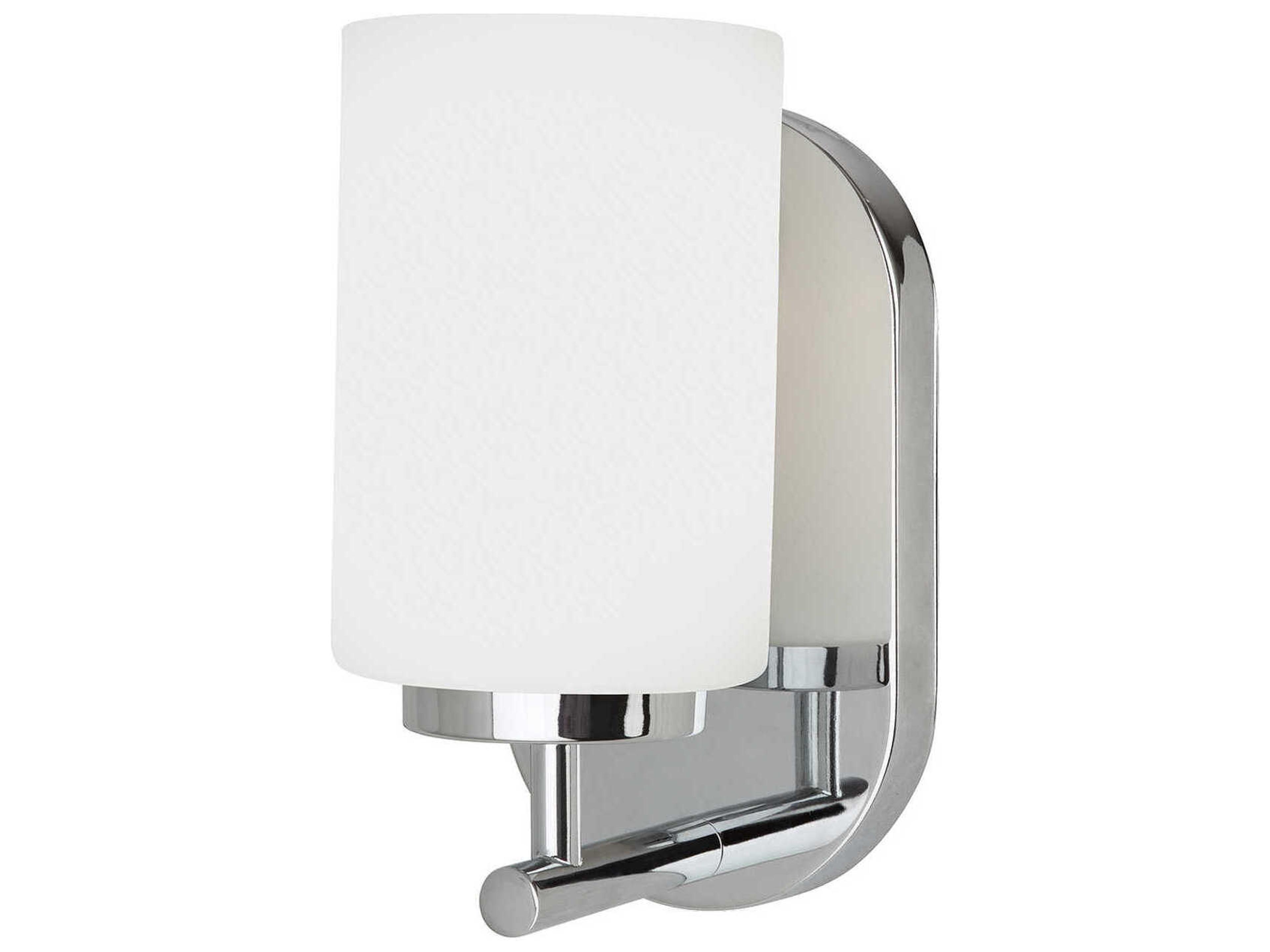 Oslo 1-Light Chrome Glass Wall Sconce