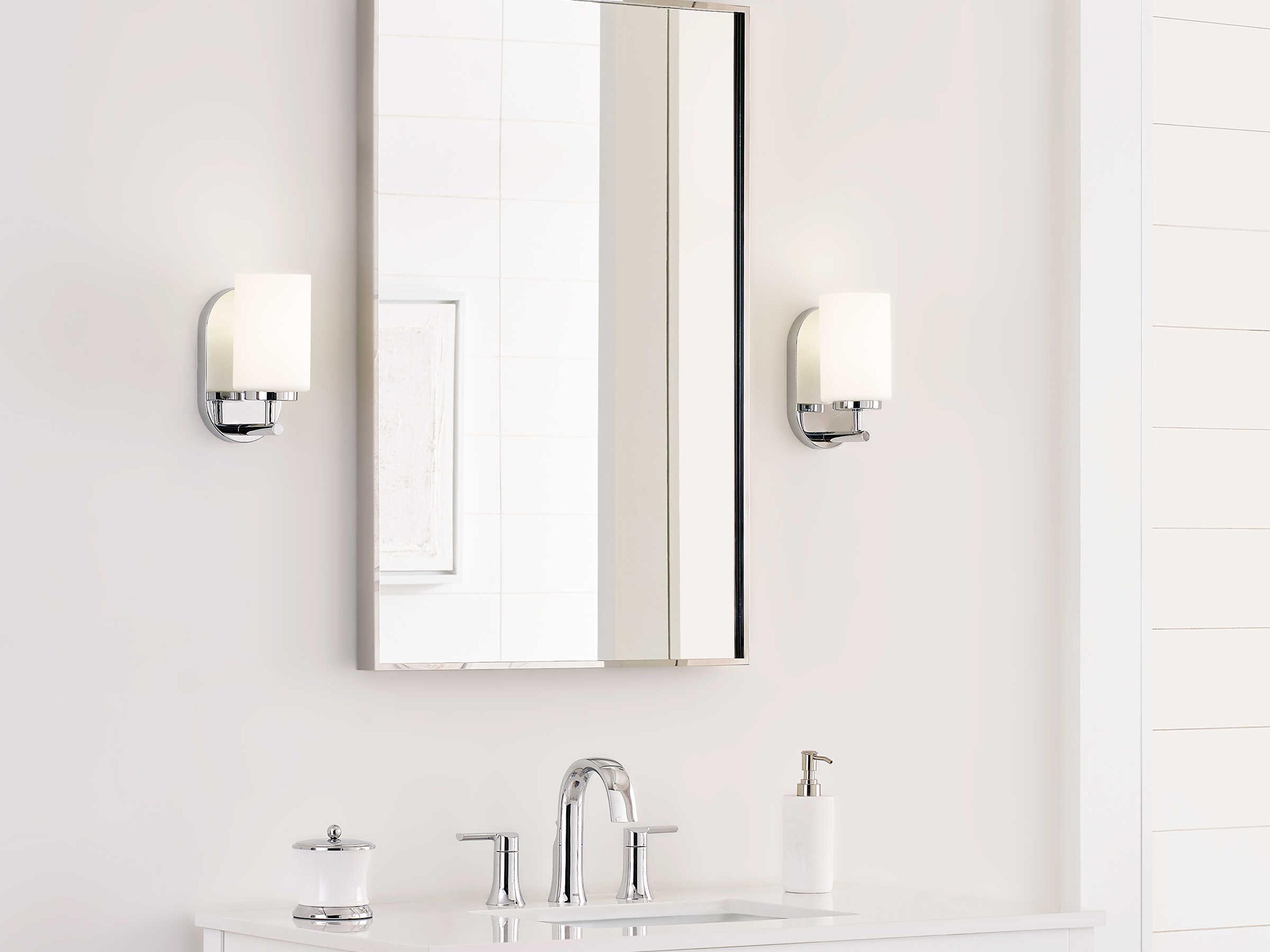 Generation Lighting Oslo 1-Light Chrome Glass Wall Sconce