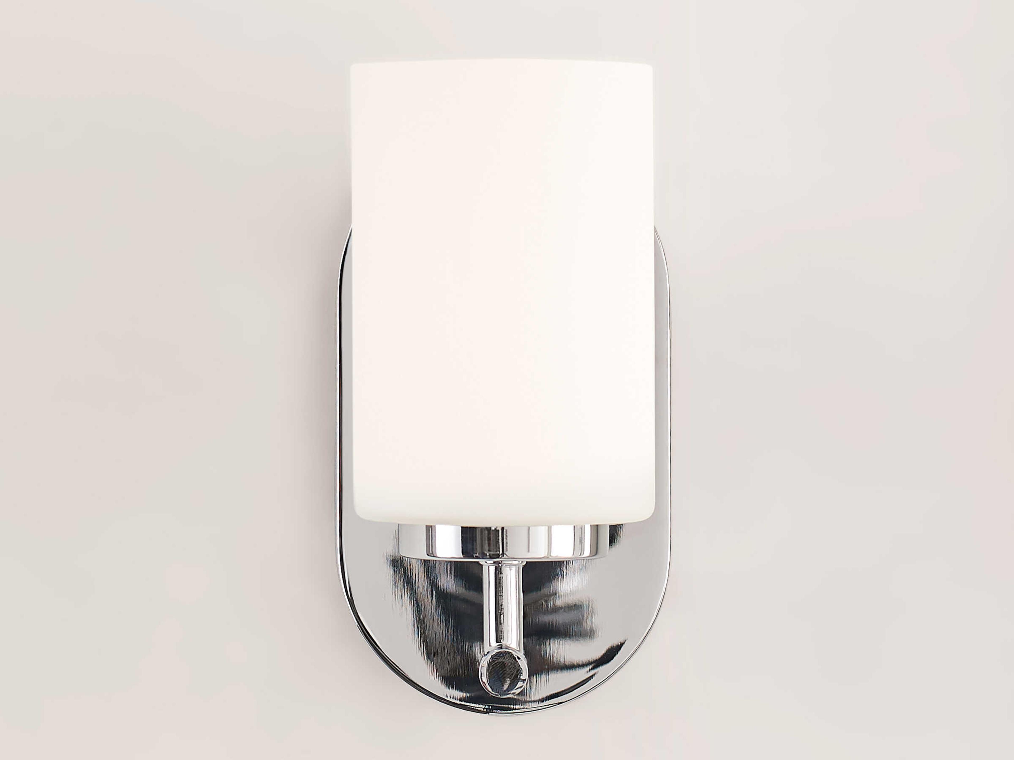 Generation Lighting Oslo 1-Light Chrome Glass Wall Sconce