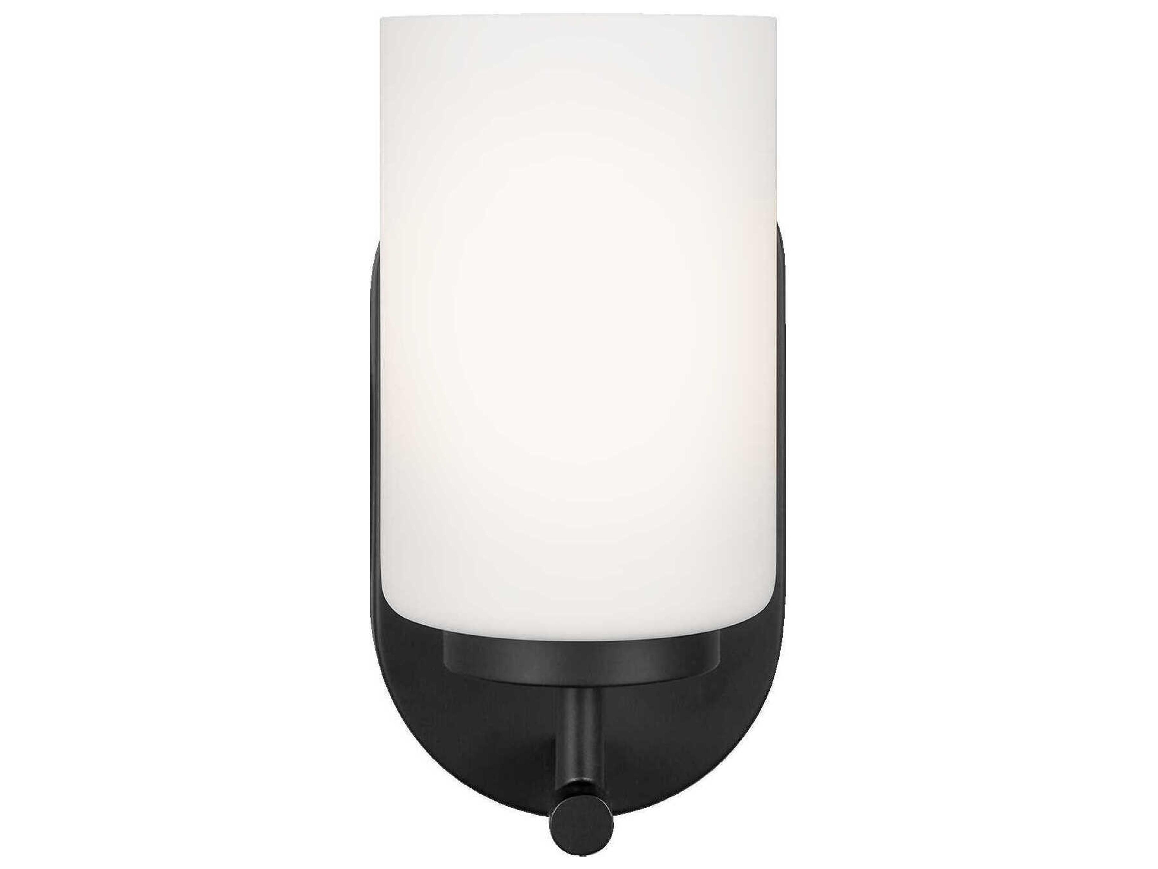 Oslo 1-Light Midnight Black Glass Wall Sconce