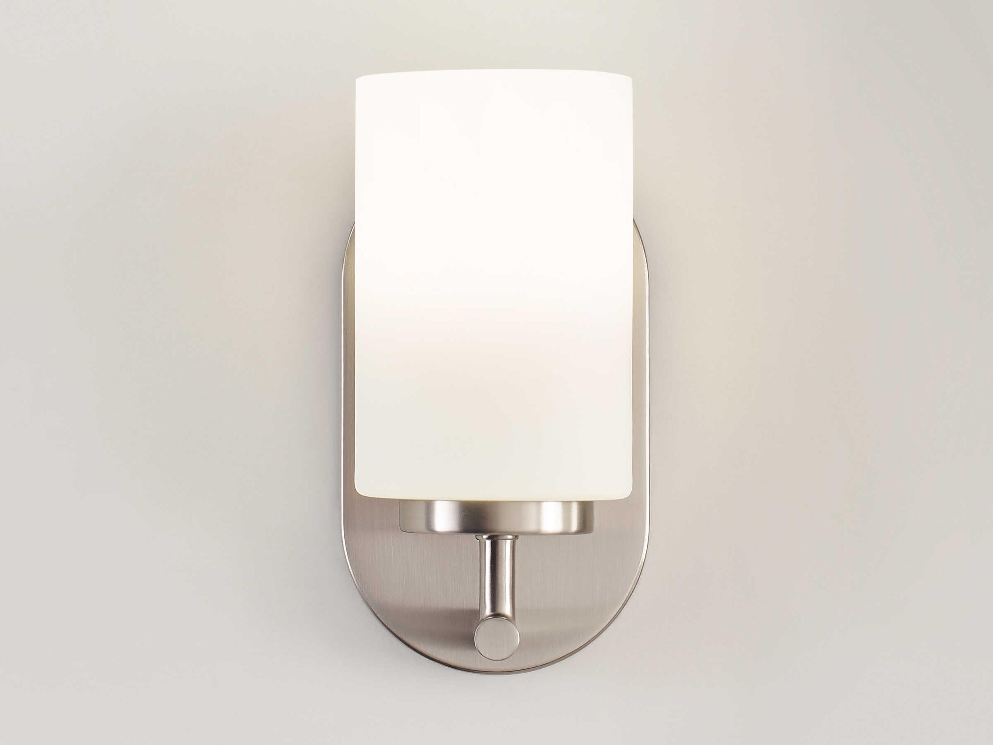 Generation Lighting Oslo 1-Light Brushed Nickel Glass Wall Sconce