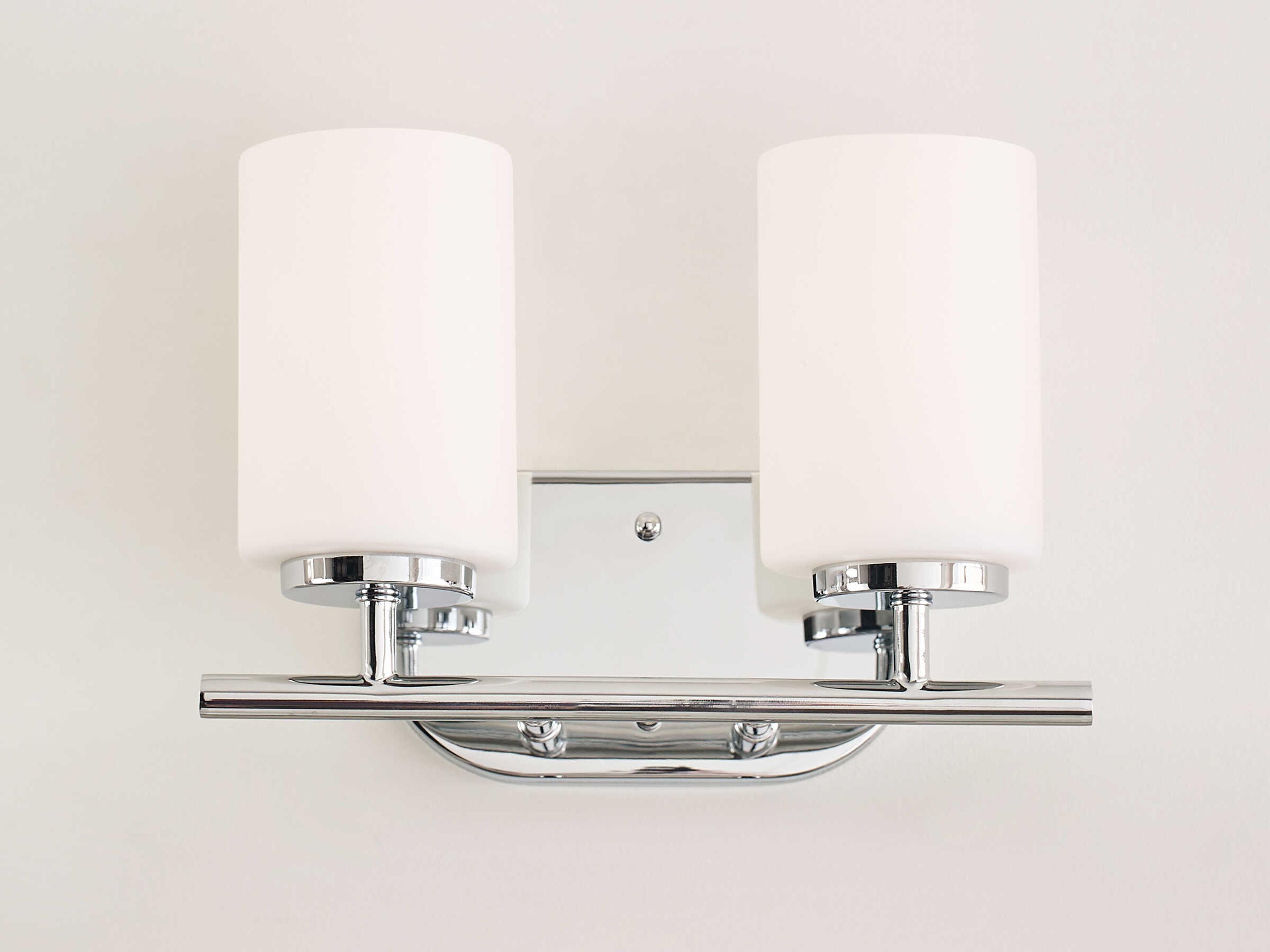 Generation Lighting Oslo 2-Light Chrome Glass Vanity Light