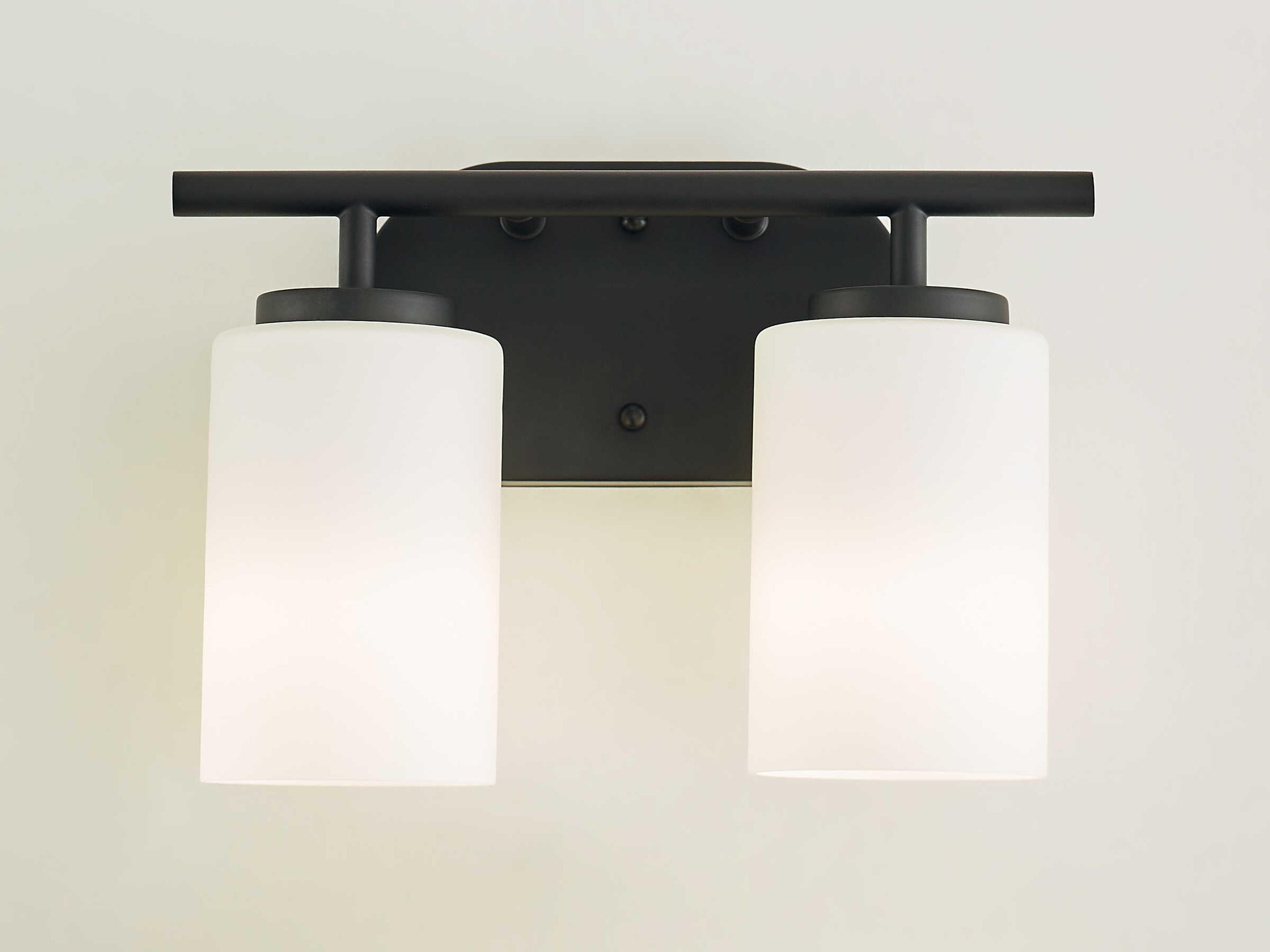 Generation Lighting Oslo 2-Light Midnight Black Glass Vanity Light