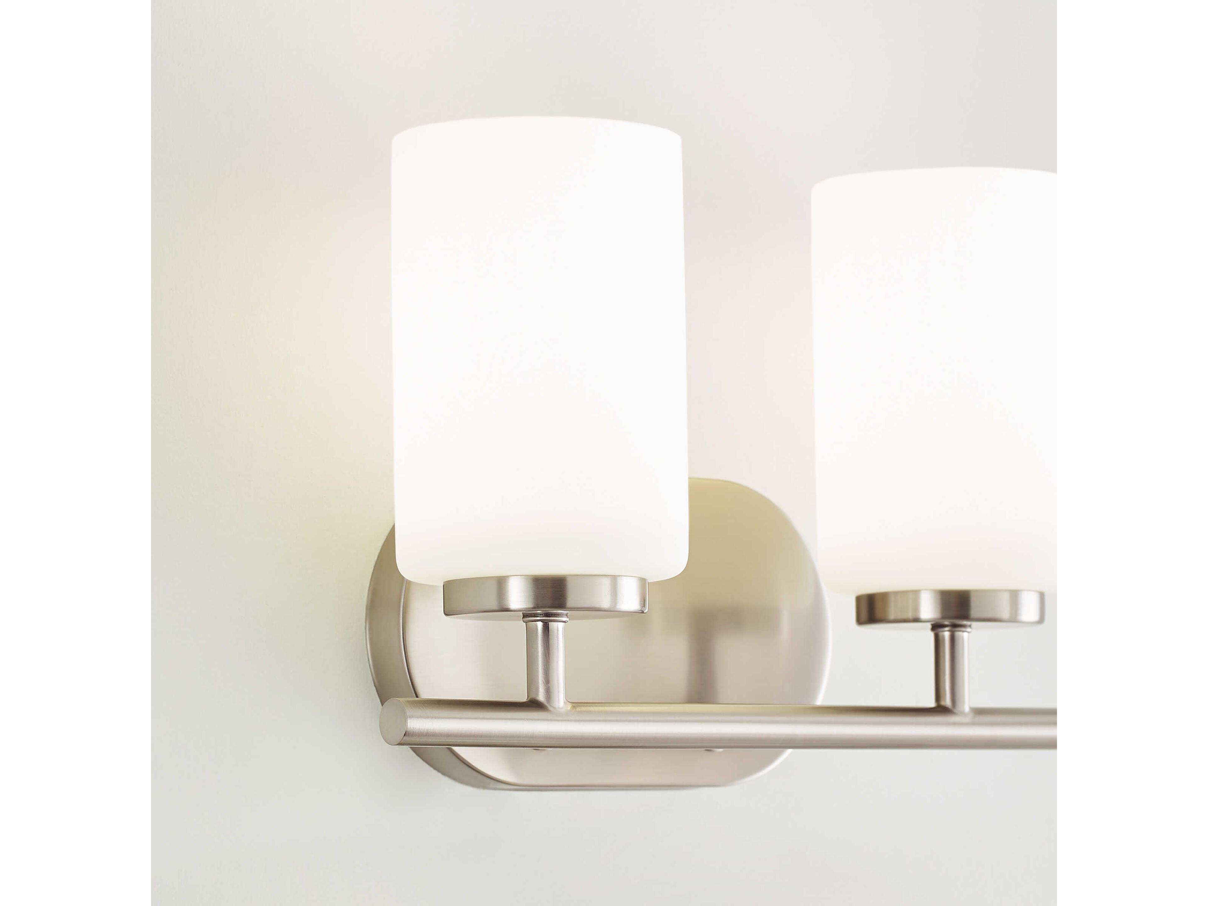Generation Lighting Oslo 2-Light Brushed Nickel Glass Vanity Light