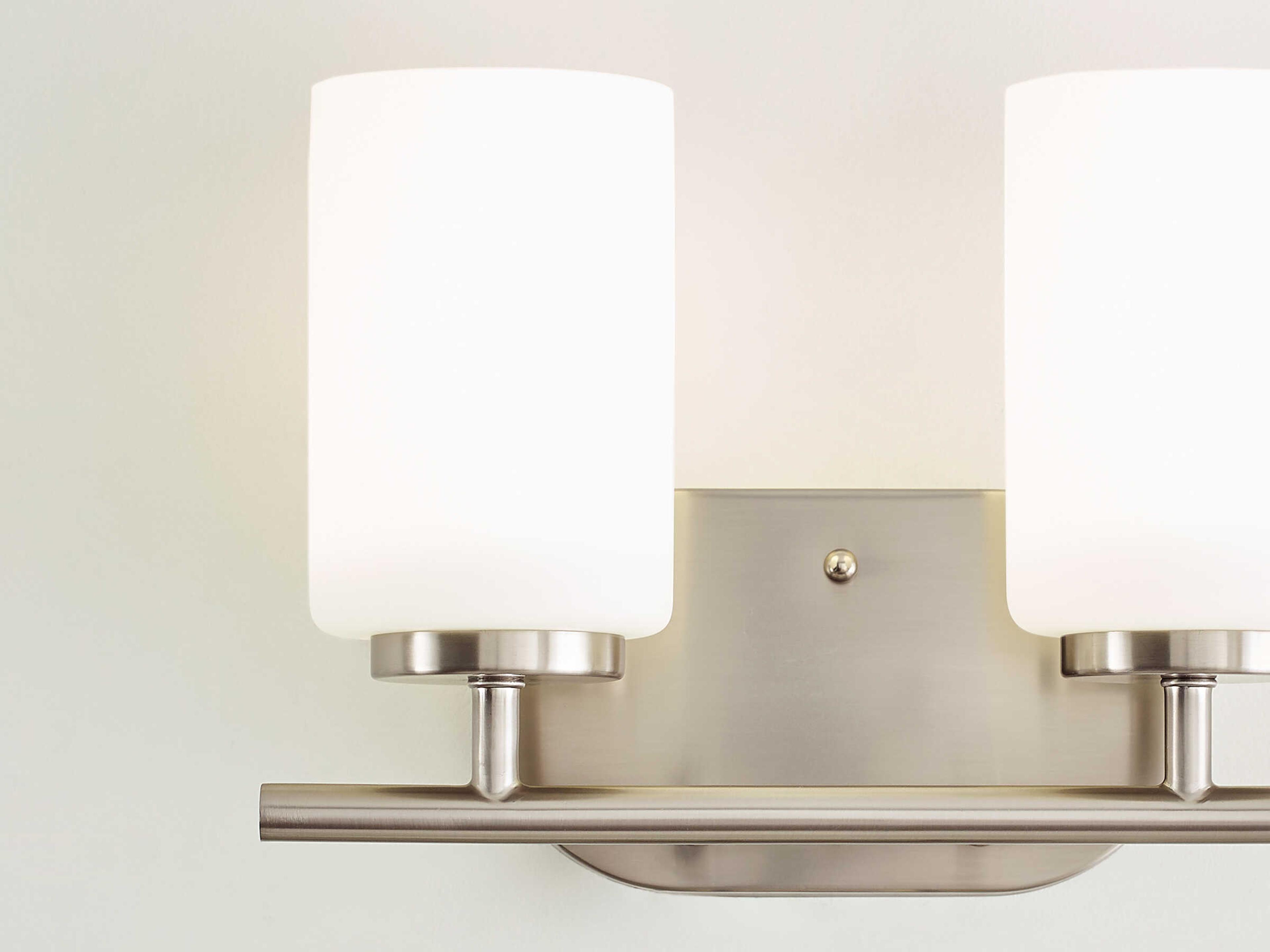 Generation Lighting Oslo 2-Light Brushed Nickel Glass Vanity Light