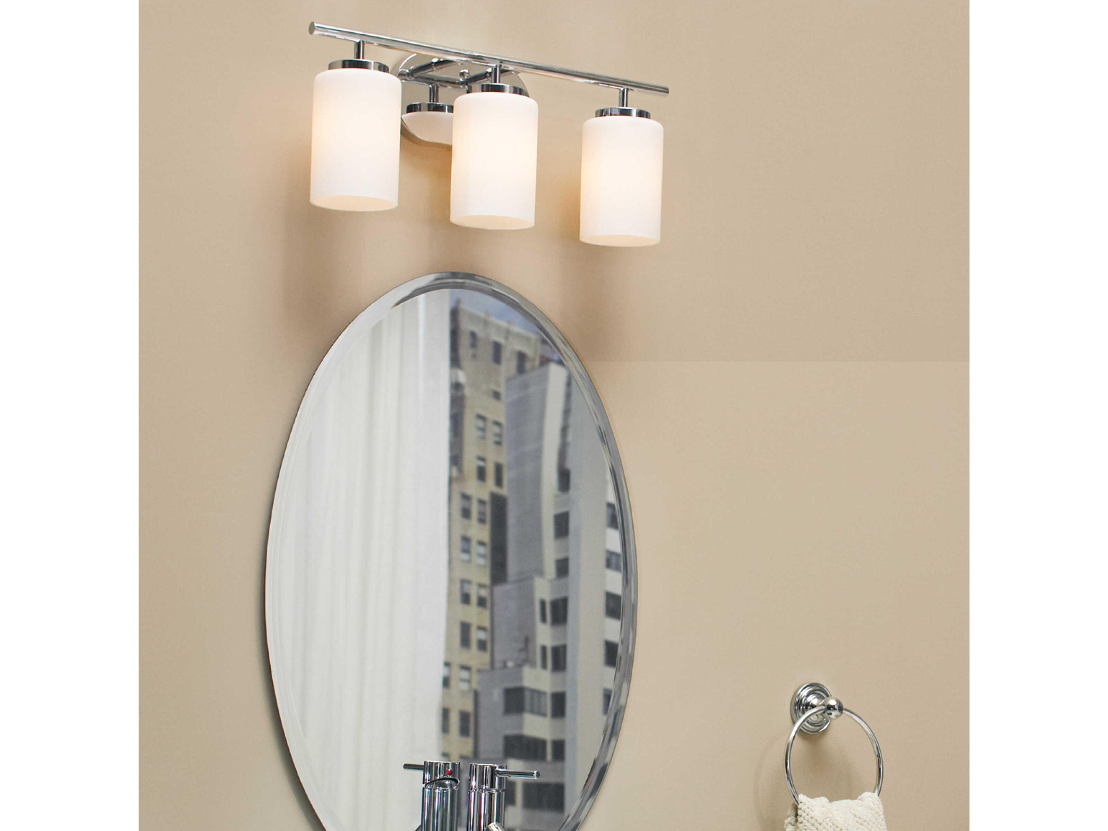 Generation Lighting Oslo 3-Light Chrome Glass Vanity Light