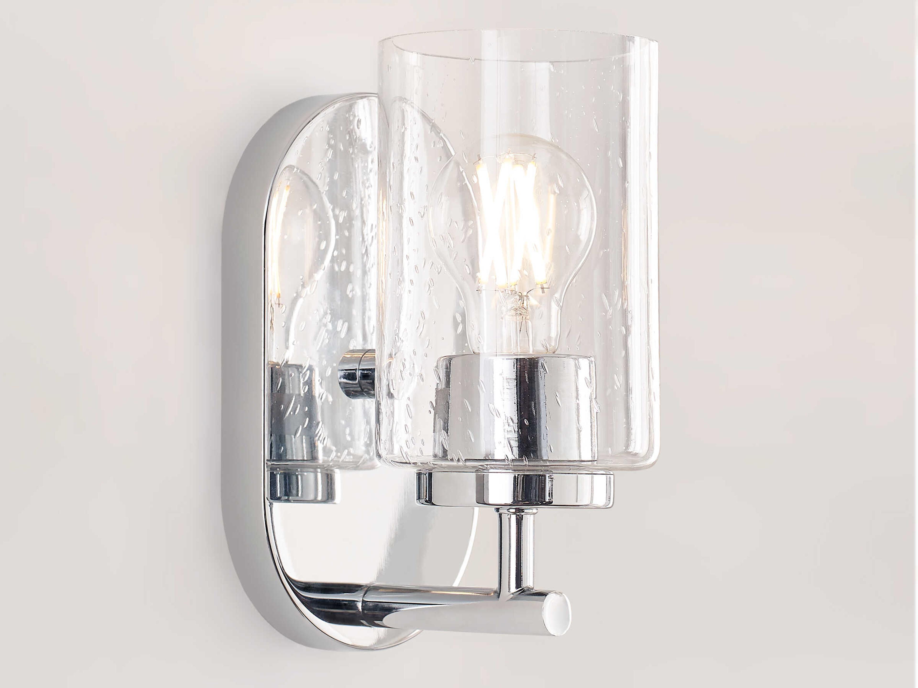 Generation Lighting Oslo 1-Light Chrome Glass Wall Sconce