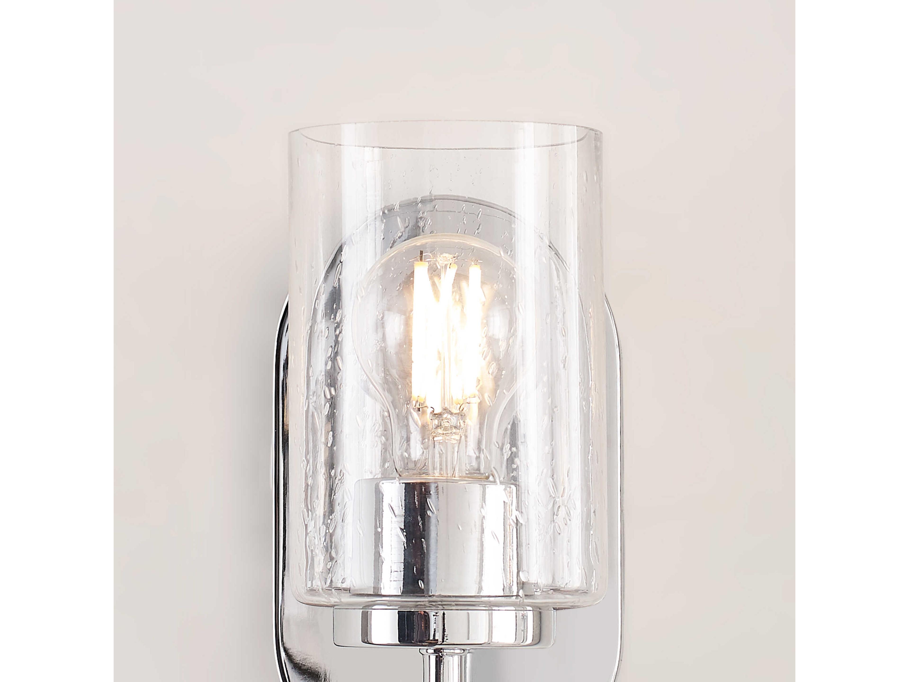 Generation Lighting Oslo 1-Light Chrome Glass Wall Sconce