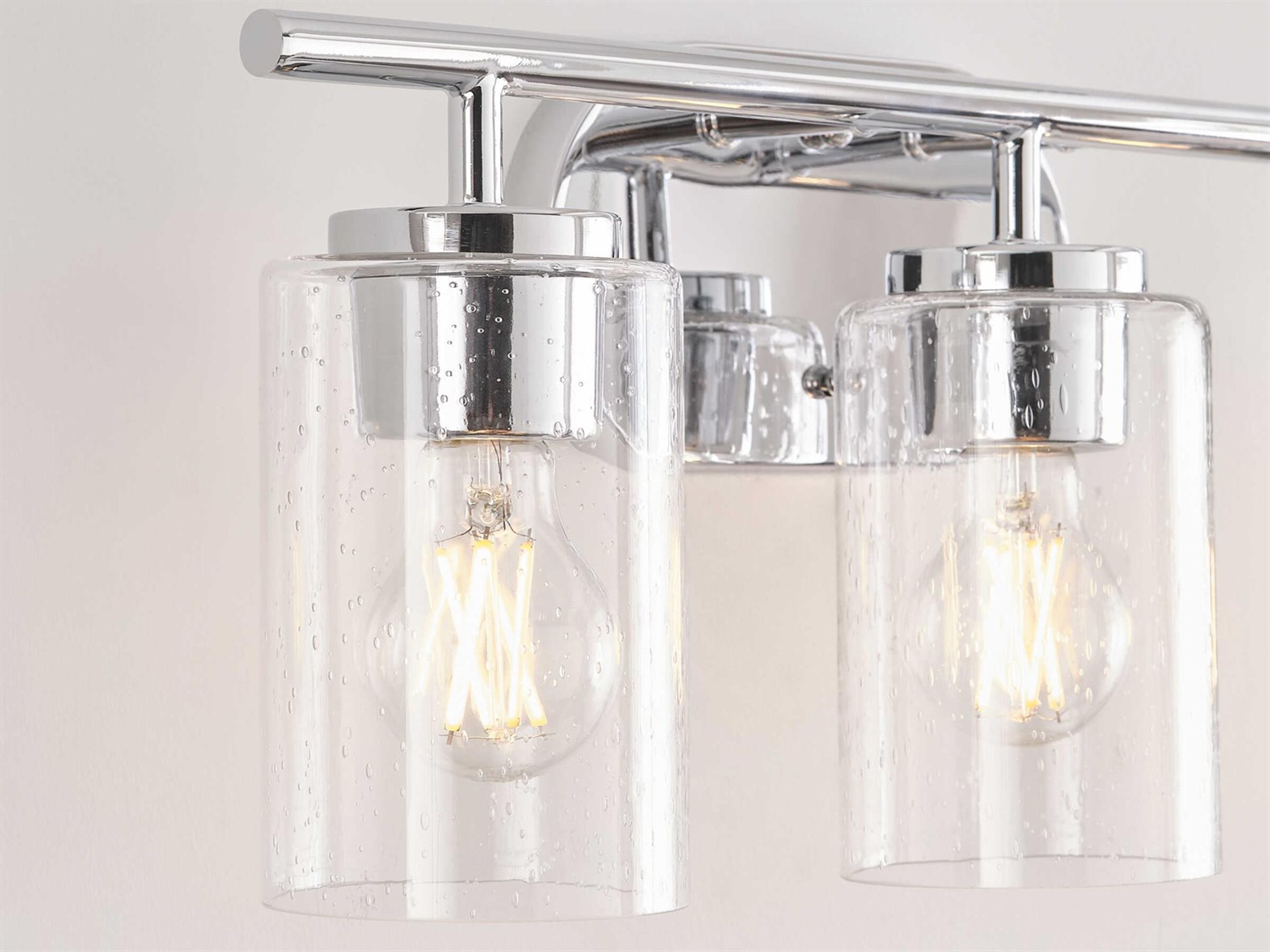 Generation Lighting Oslo 3-Light Chrome Glass Vanity Light