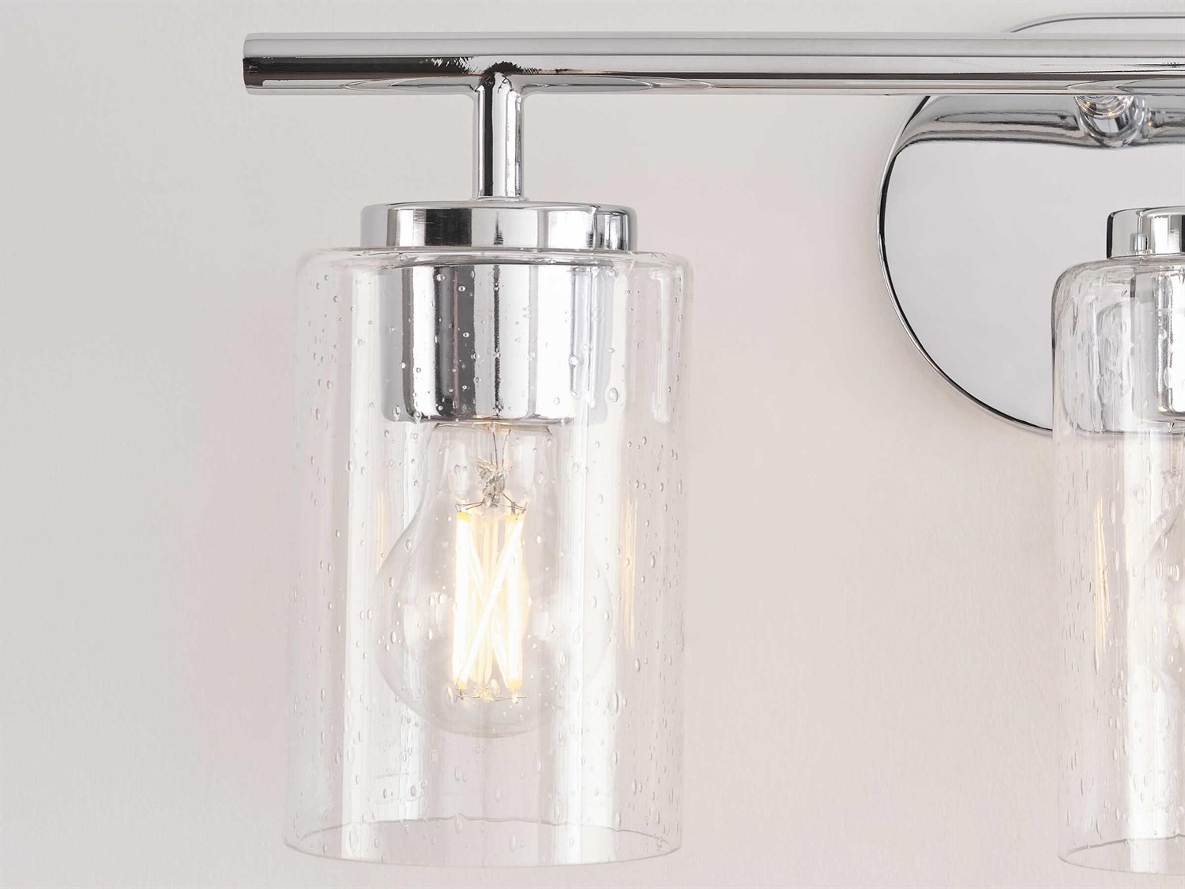 Generation Lighting Oslo 3-Light Chrome Glass Vanity Light