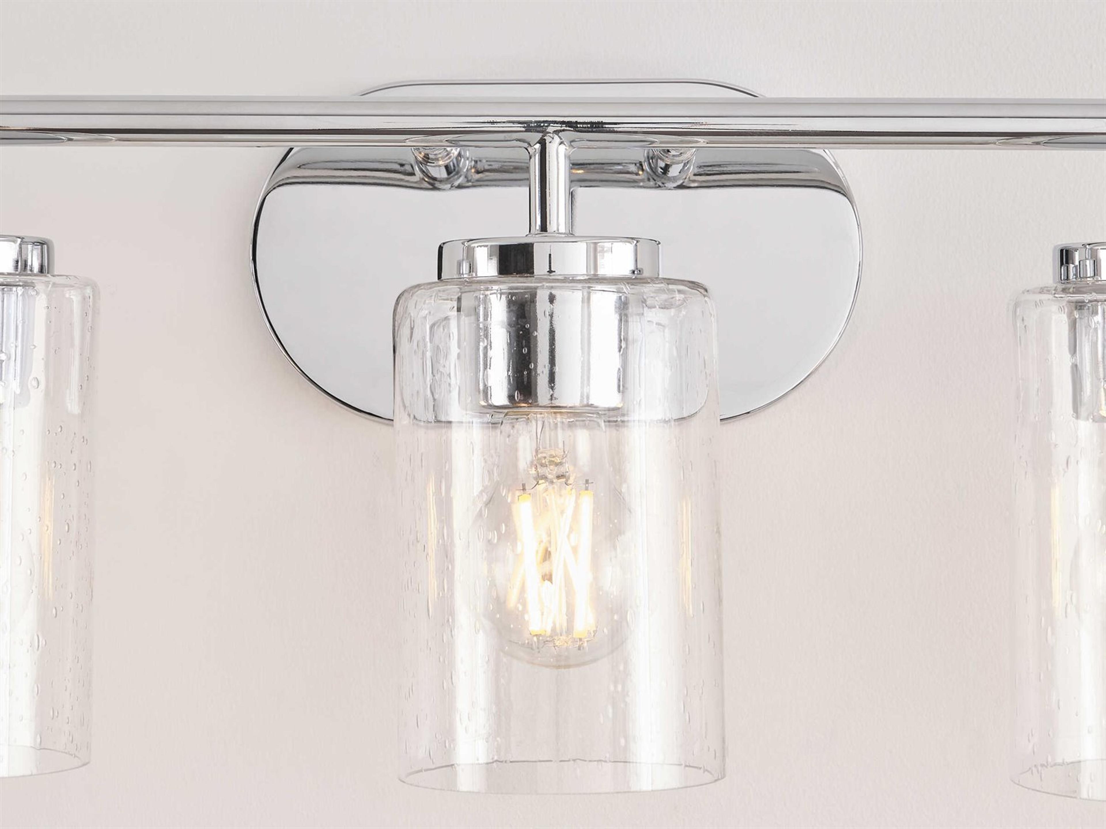Generation Lighting Oslo 3-Light Chrome Glass Vanity Light