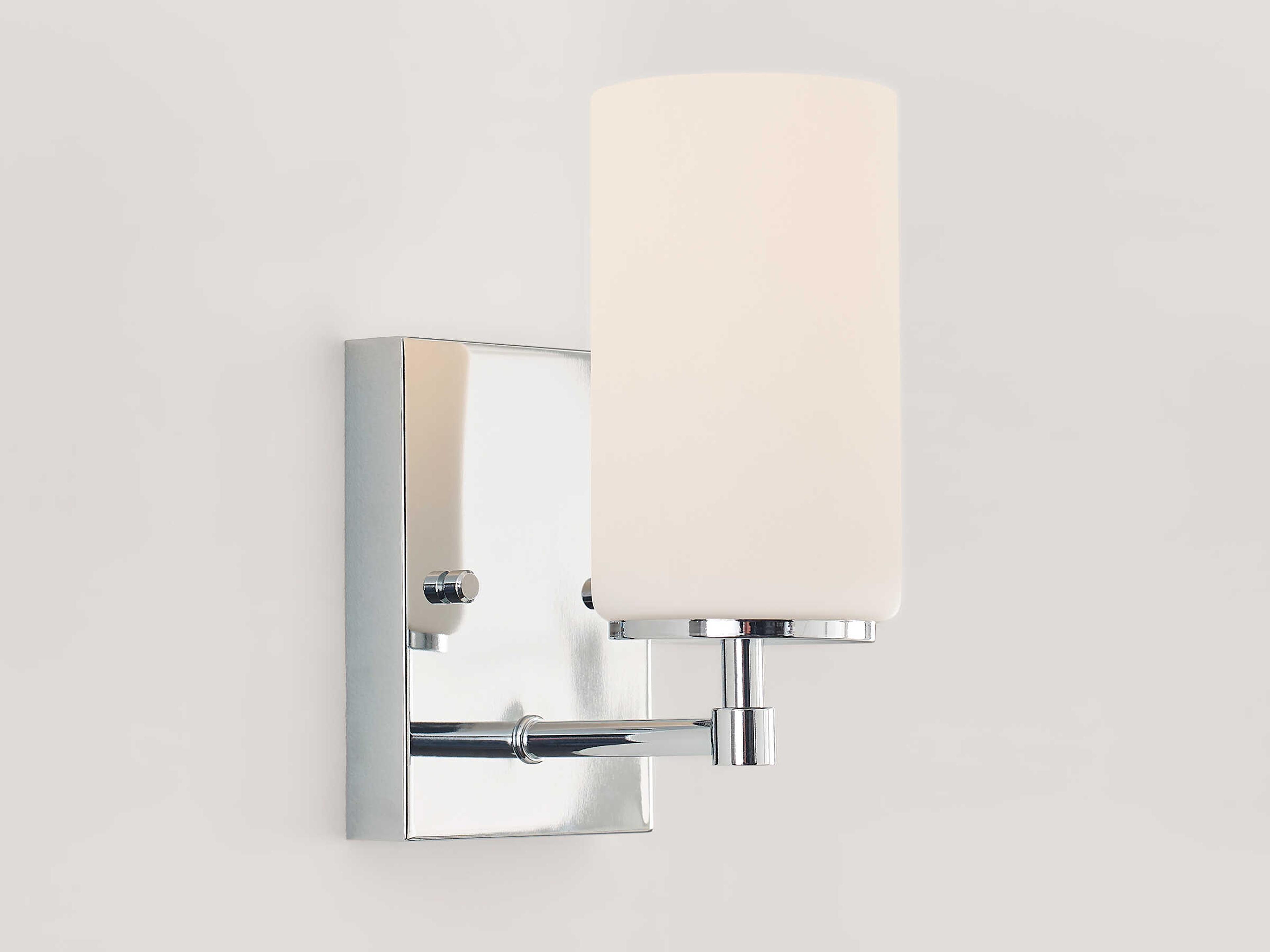 Generation Lighting Alturas 1-Light Chrome Glass Wall Sconce