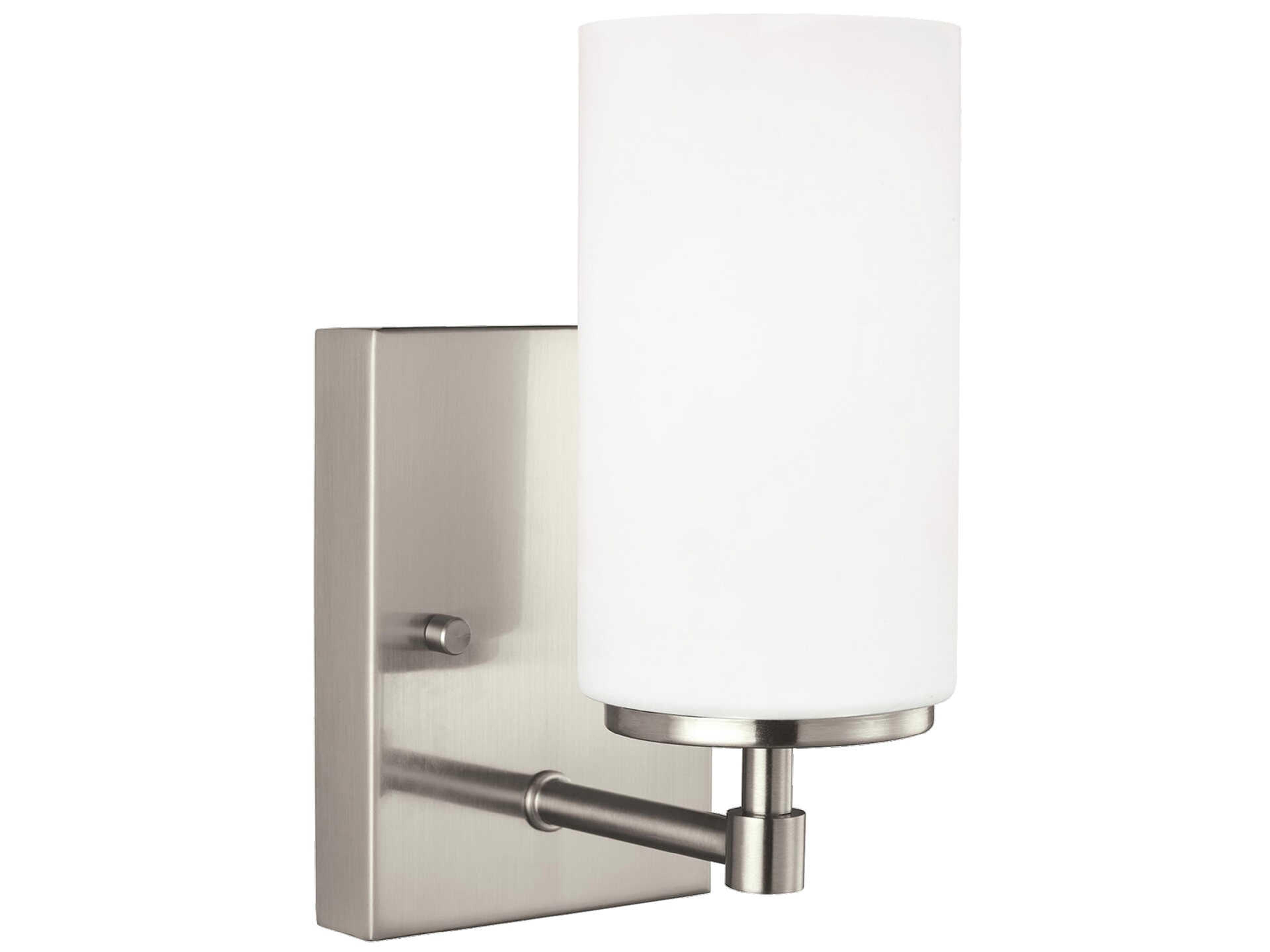 Alturas 1-Light Brushed Nickel Glass Wall Sconce