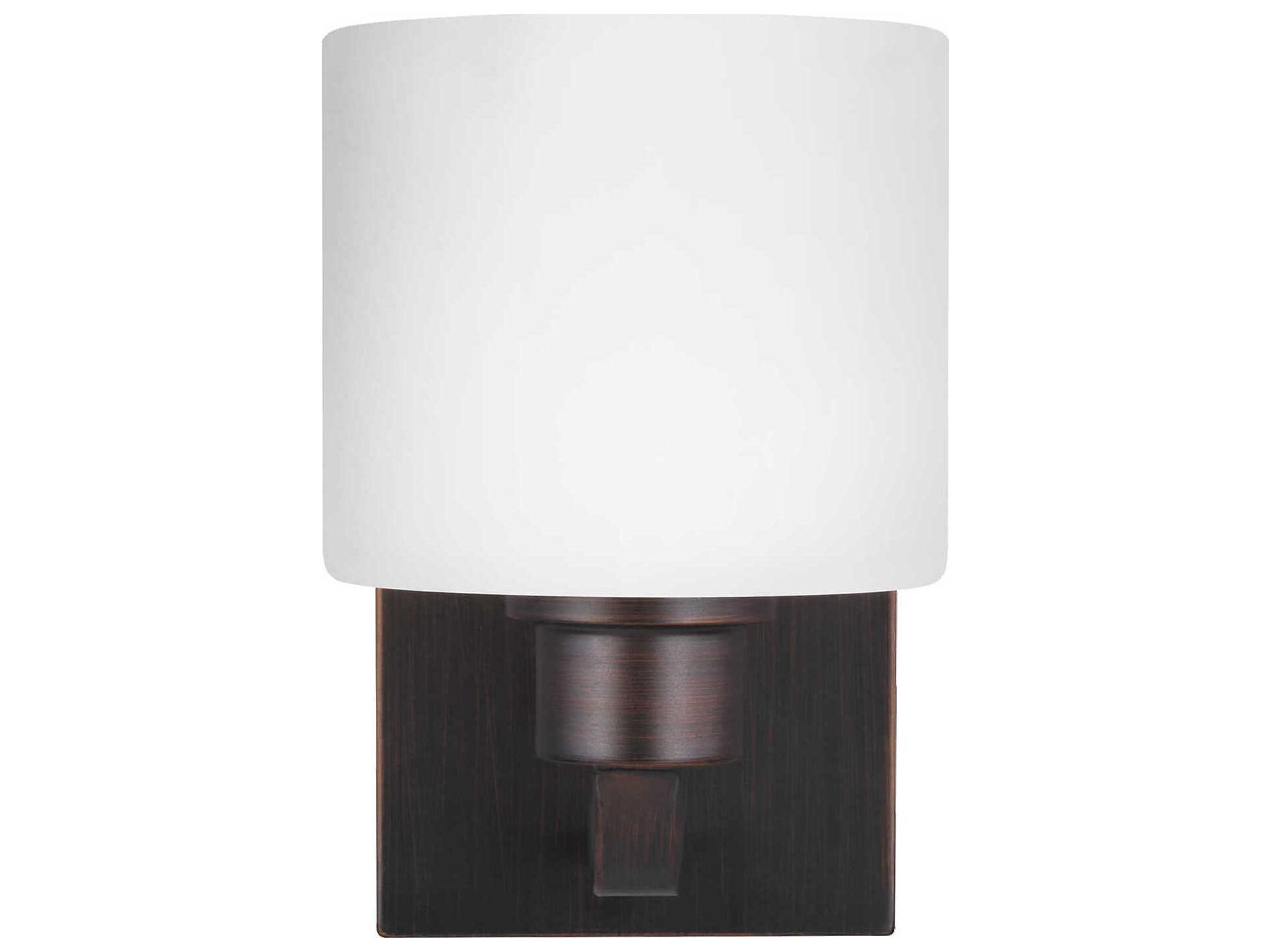 Canfield 1-Light Bronze Glass Wall Sconce