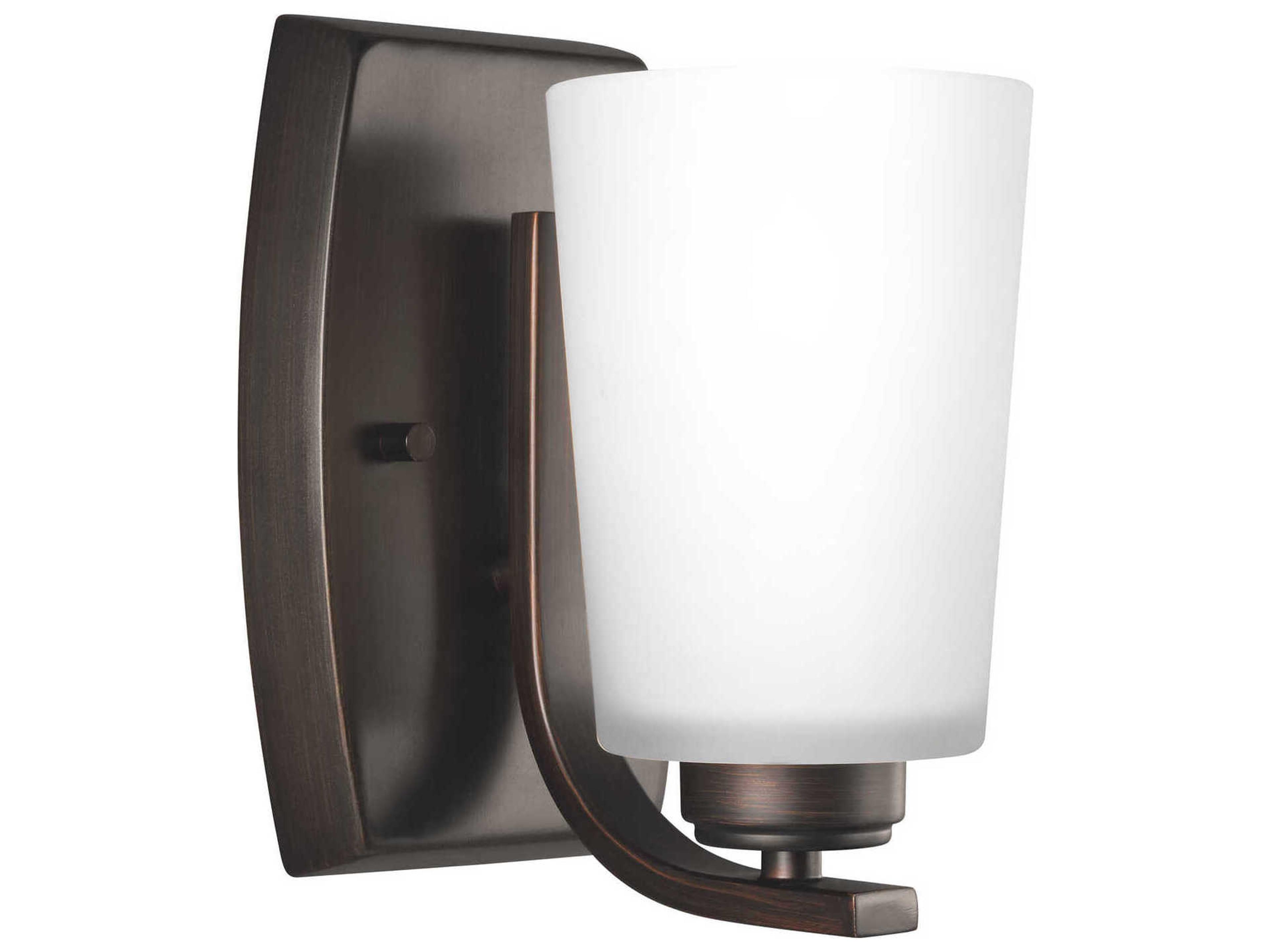 Franport 1-Light Bronze Glass Wall Sconce