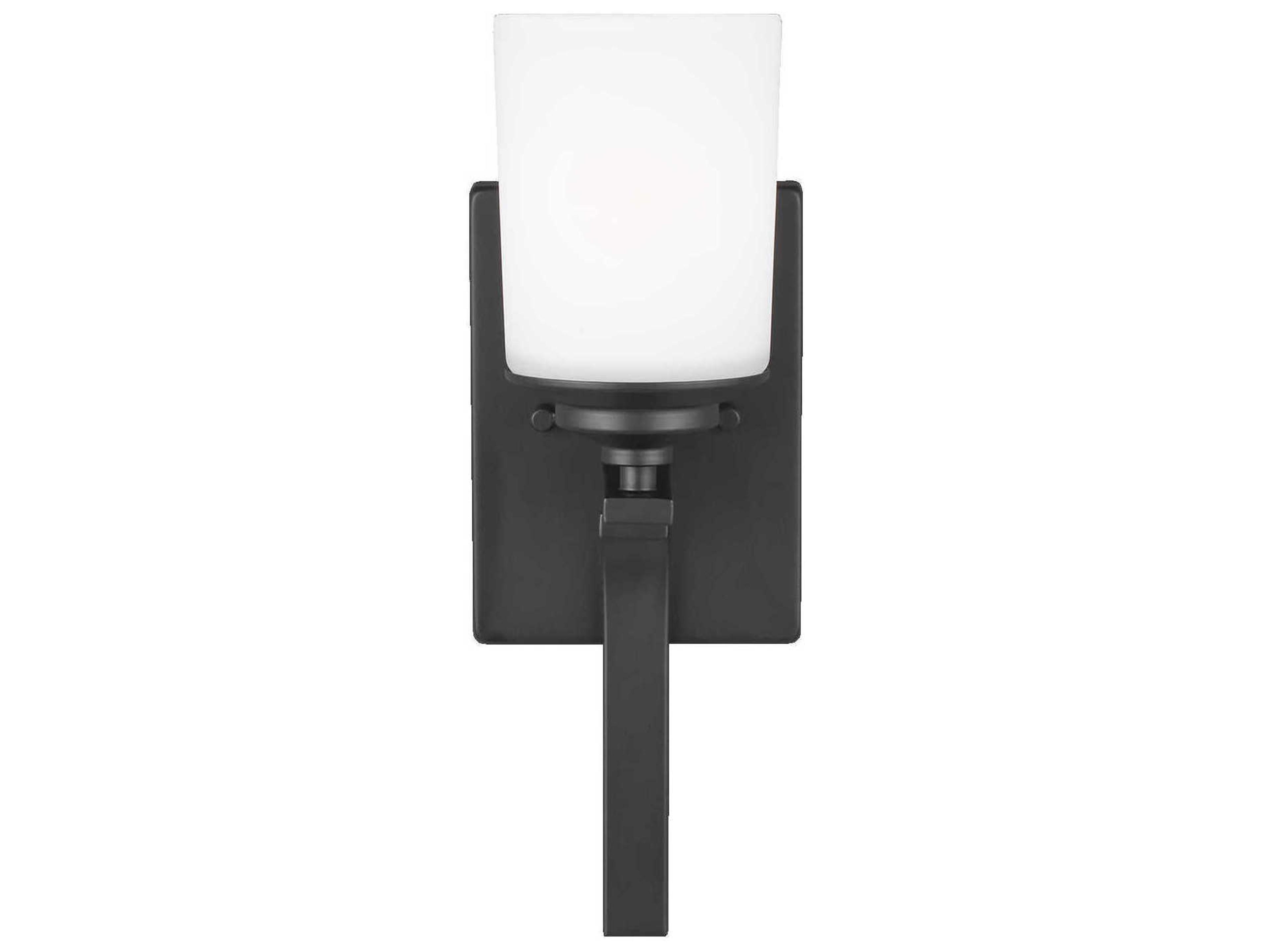 Kemal 1-Light Midnight Black Glass Wall Sconce