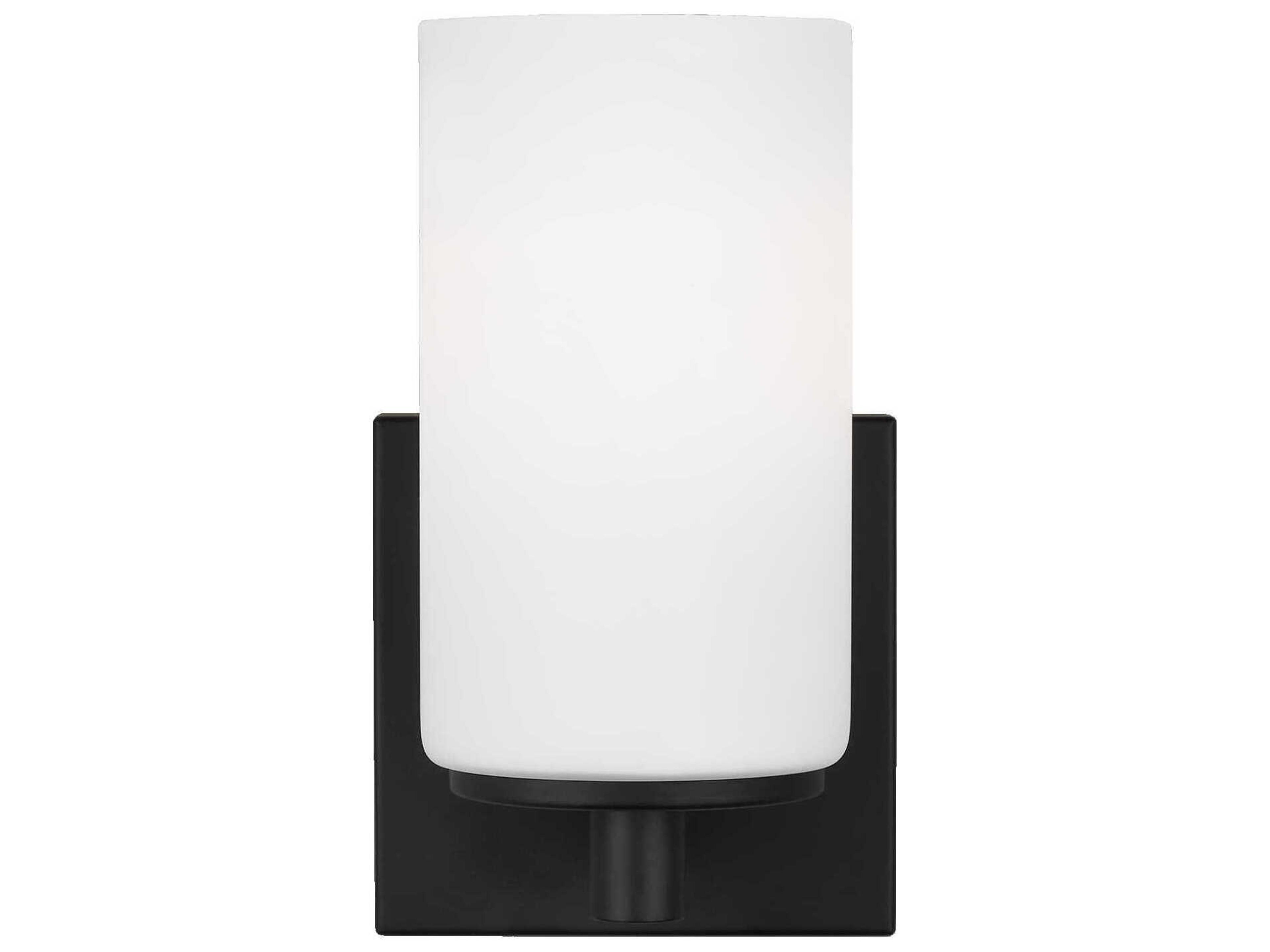 Hettinger 1-Light Midnight Black Glass Wall Sconce