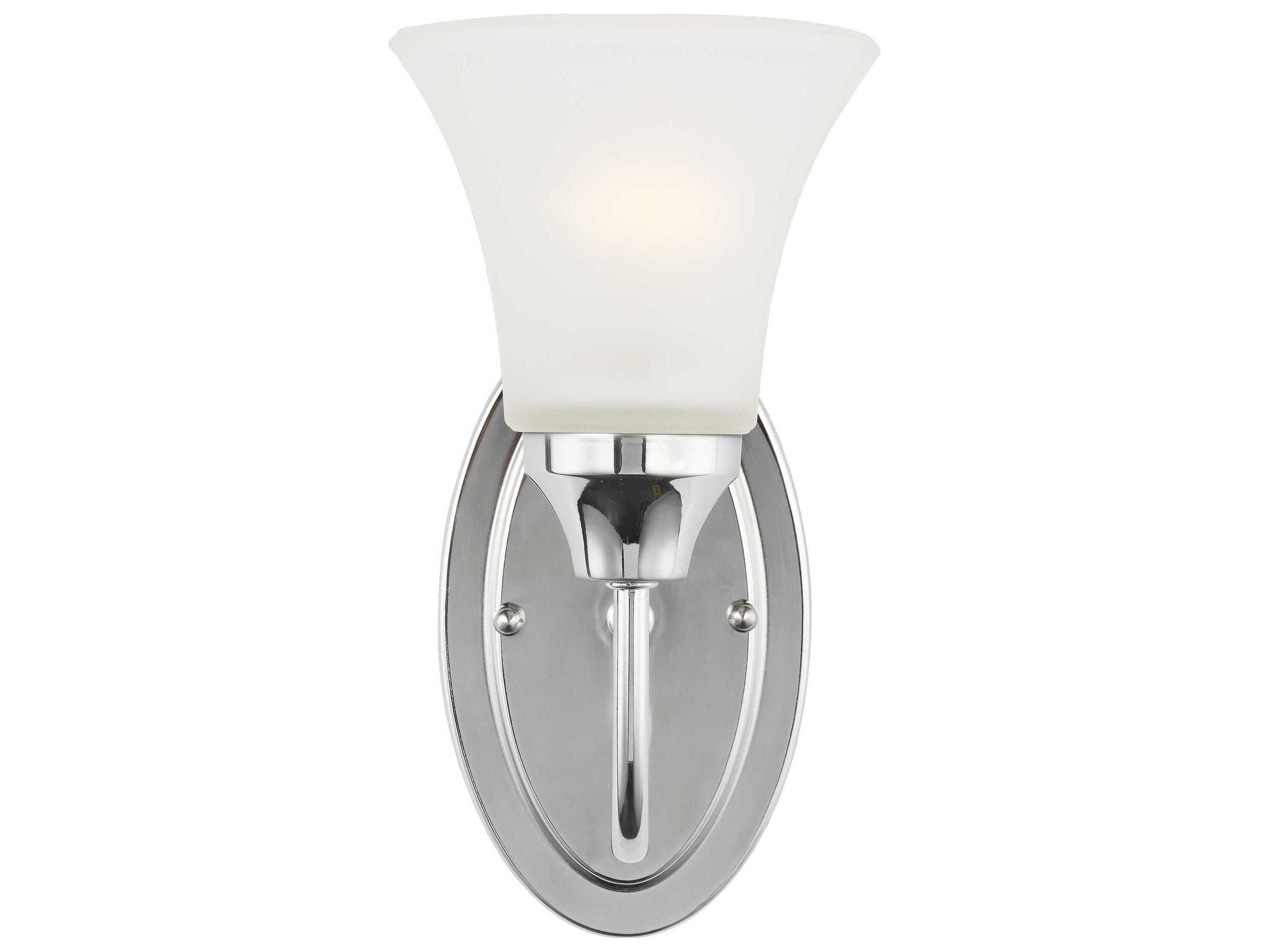 Holman 1-Light Chrome Glass Wall Sconce