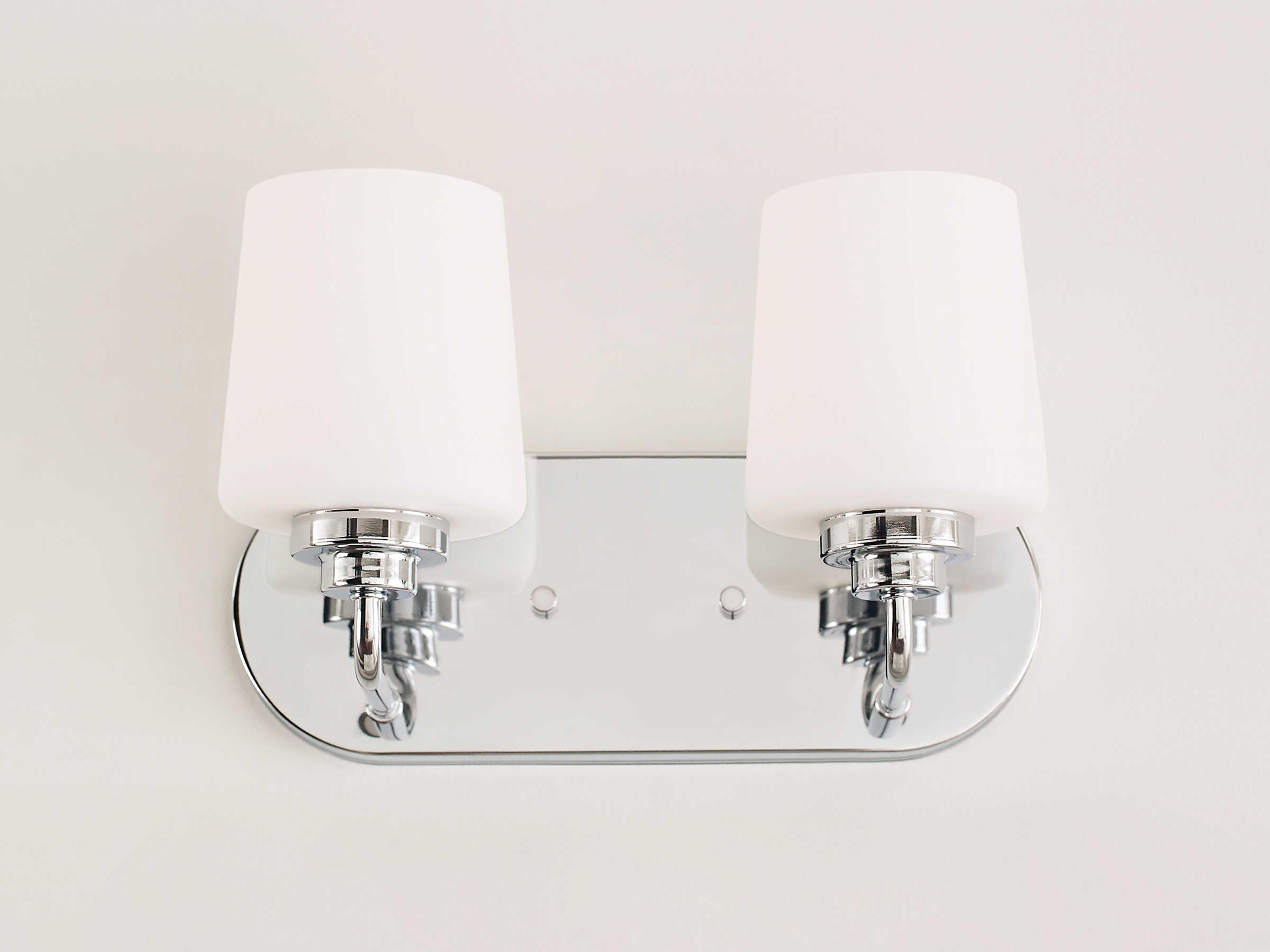 Generation Lighting Windom 2-Light Chrome Glass Vanity Light
