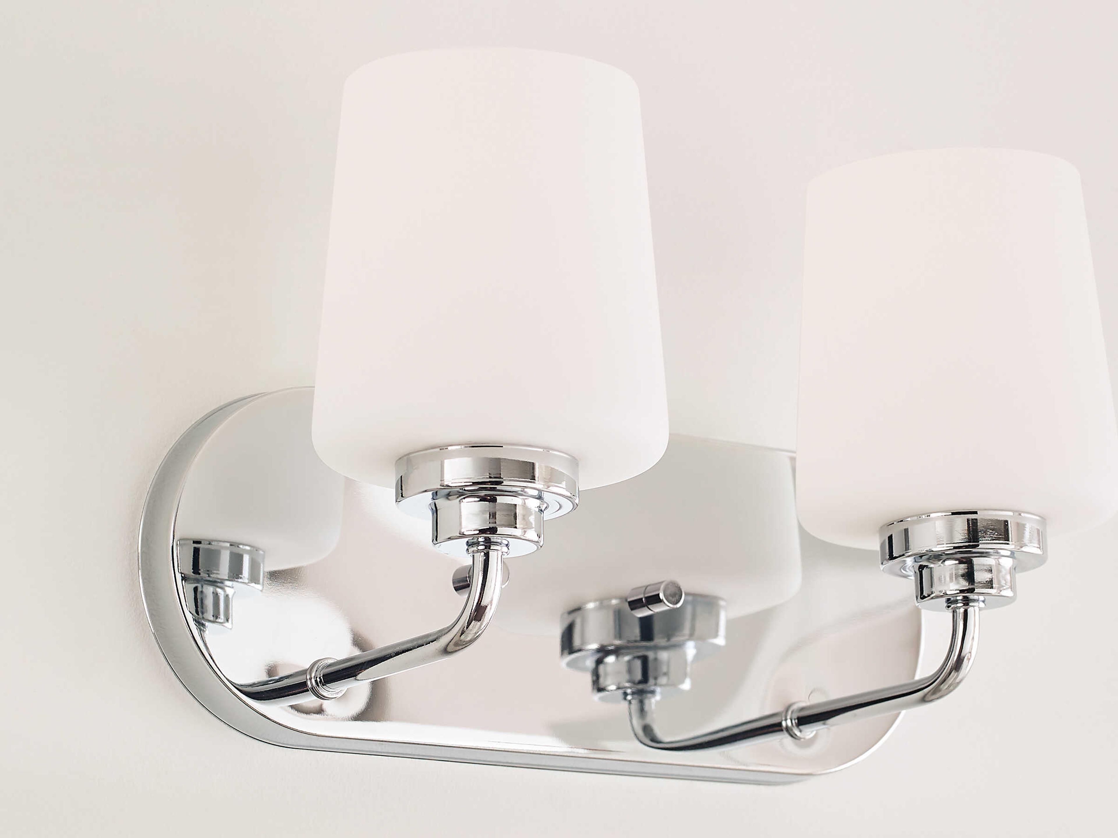 Generation Lighting Windom 2-Light Chrome Glass Vanity Light