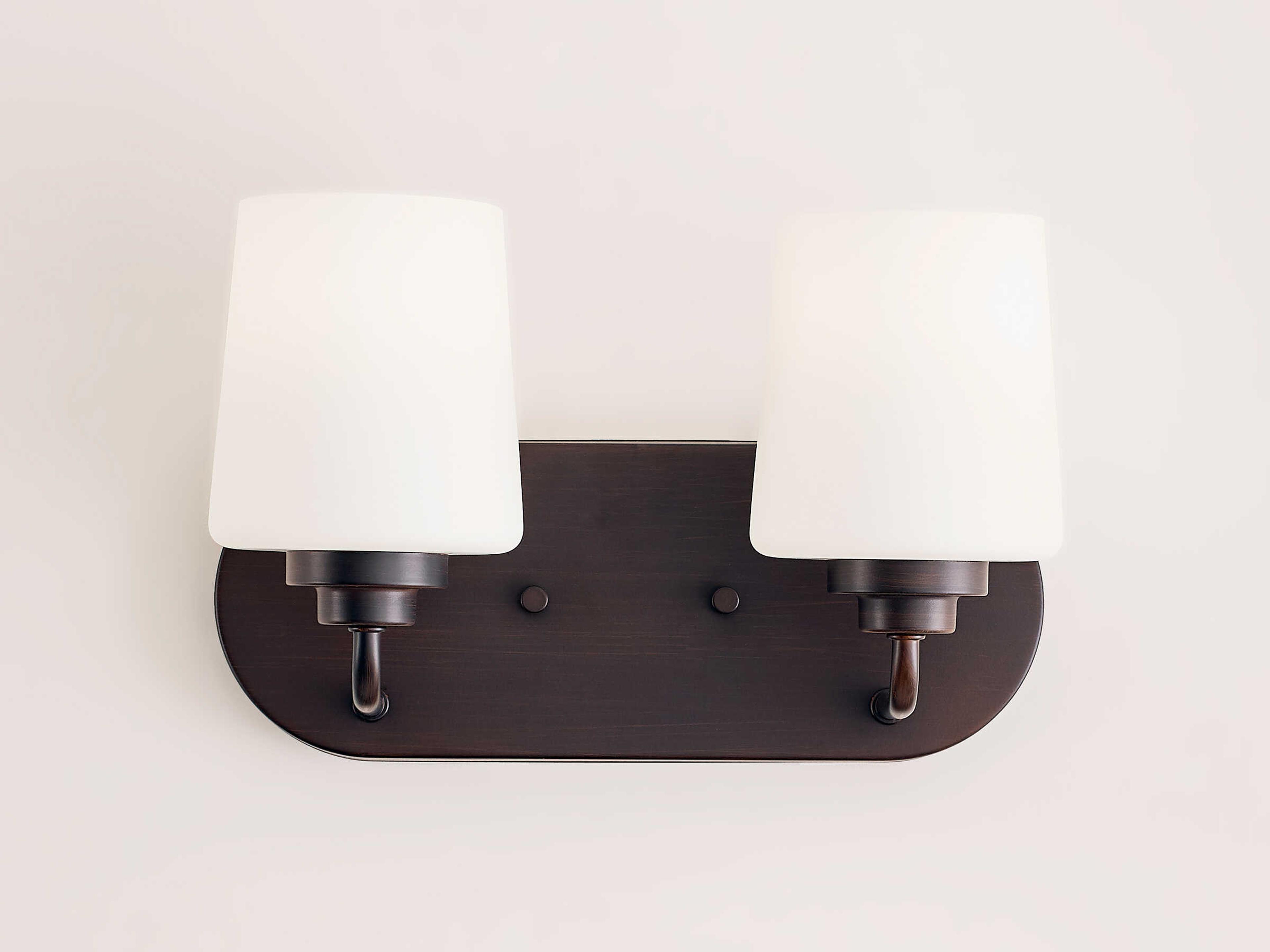 Generation Lighting Windom 2-Light Bronze Glass Vanity Light