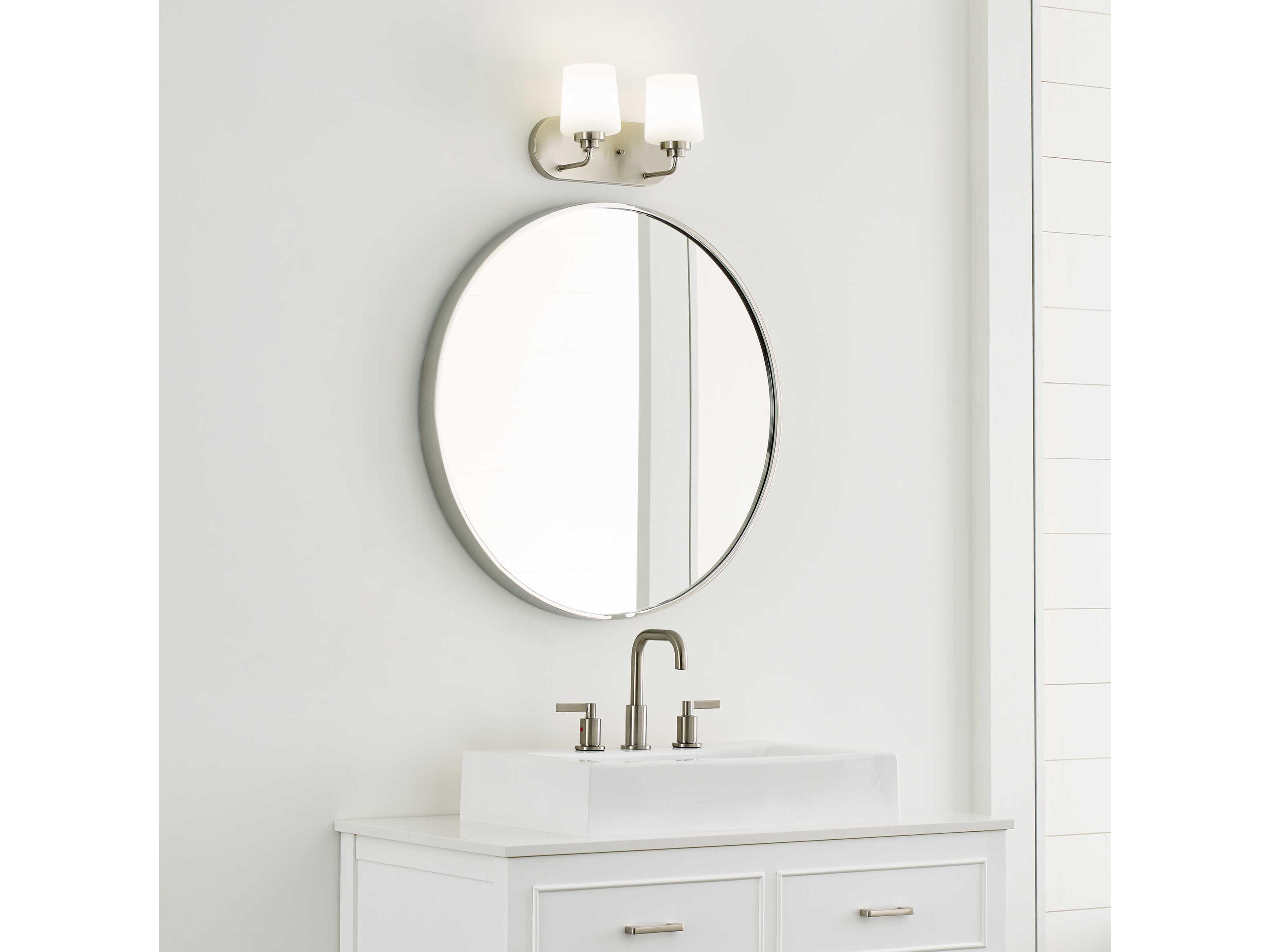 Generation Lighting Windom 2-Light Brushed Nickel Glass Vanity Light
