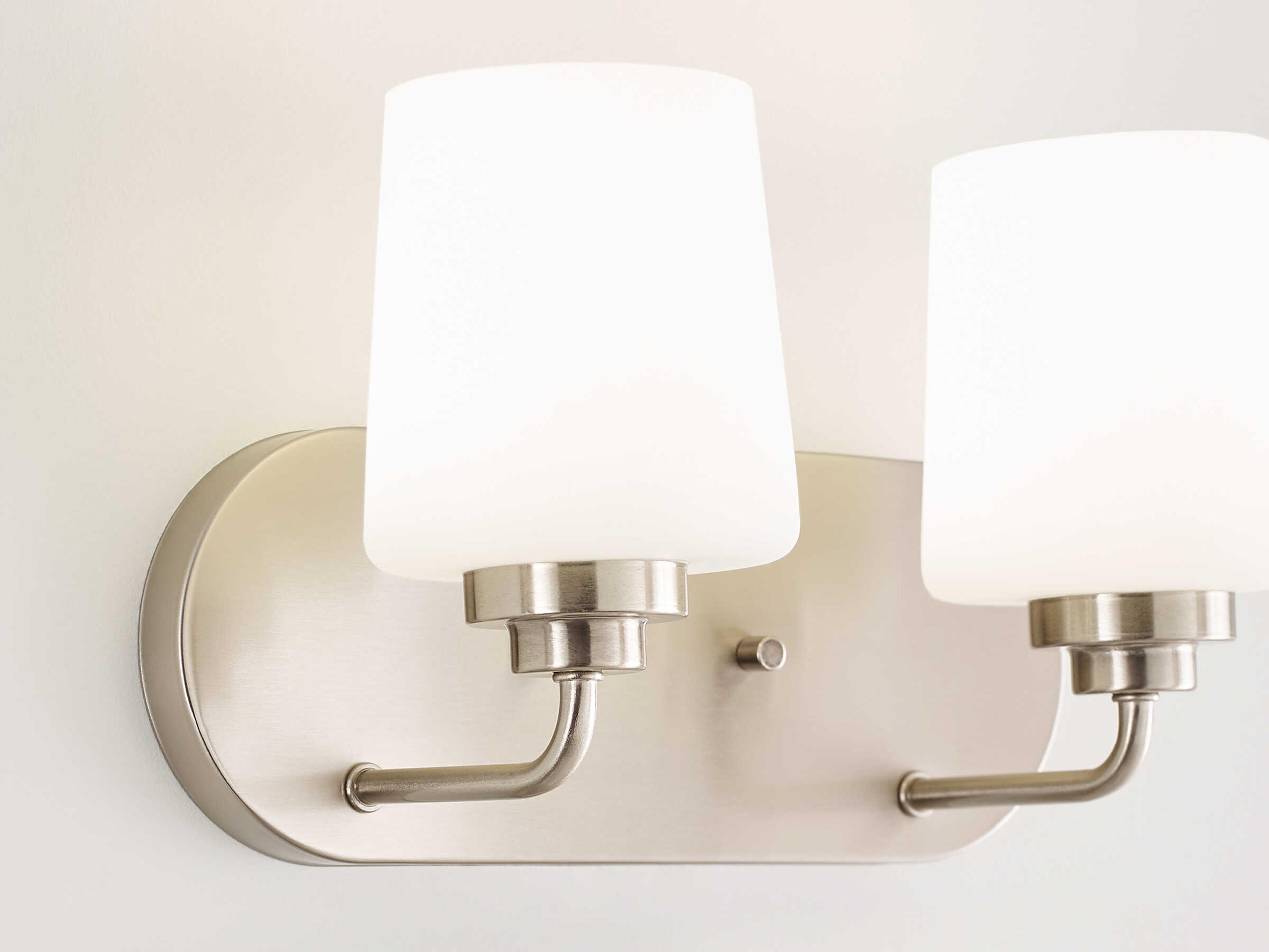 Generation Lighting Windom 2-Light Brushed Nickel Glass Vanity Light