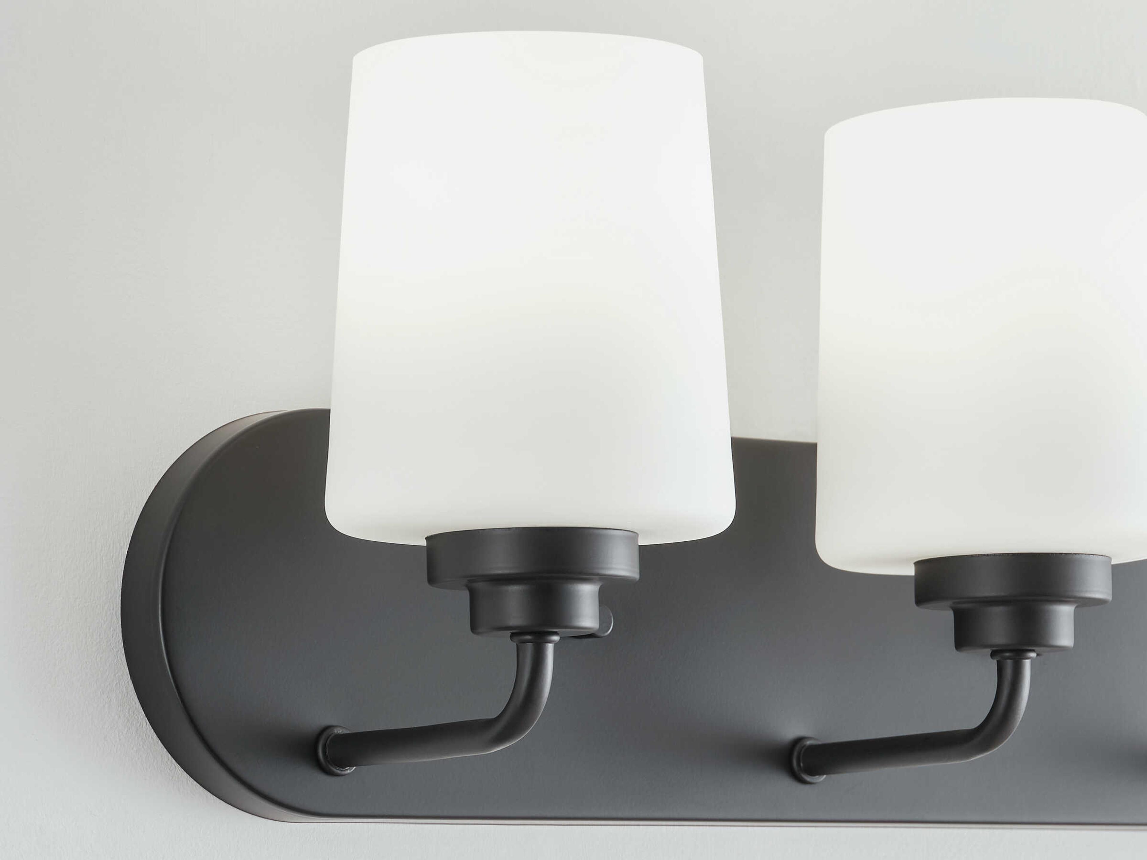 Generation Lighting Windom 3-Light Midnight Black Glass Vanity Light