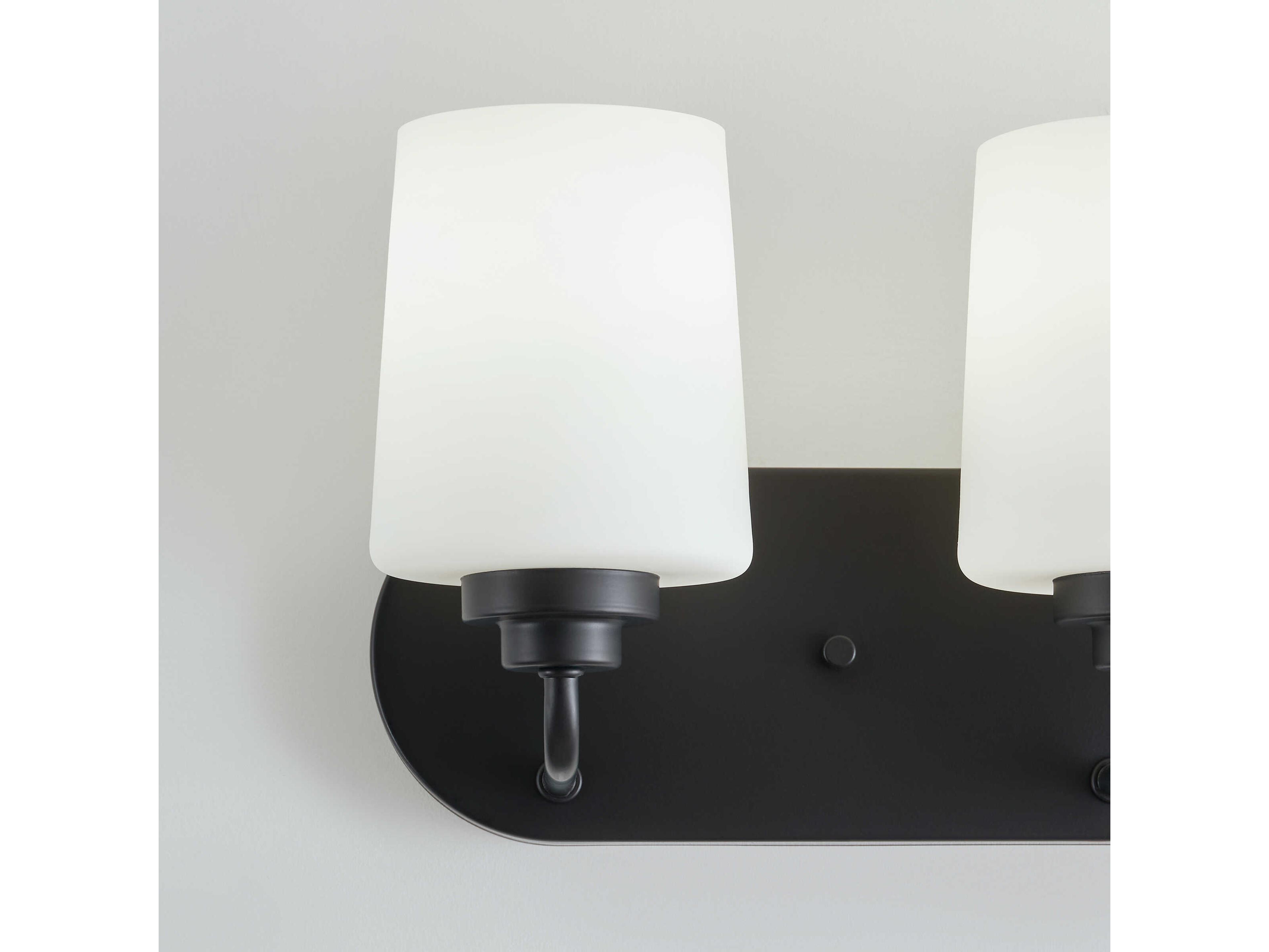 Generation Lighting Windom 3-Light Midnight Black Glass Vanity Light