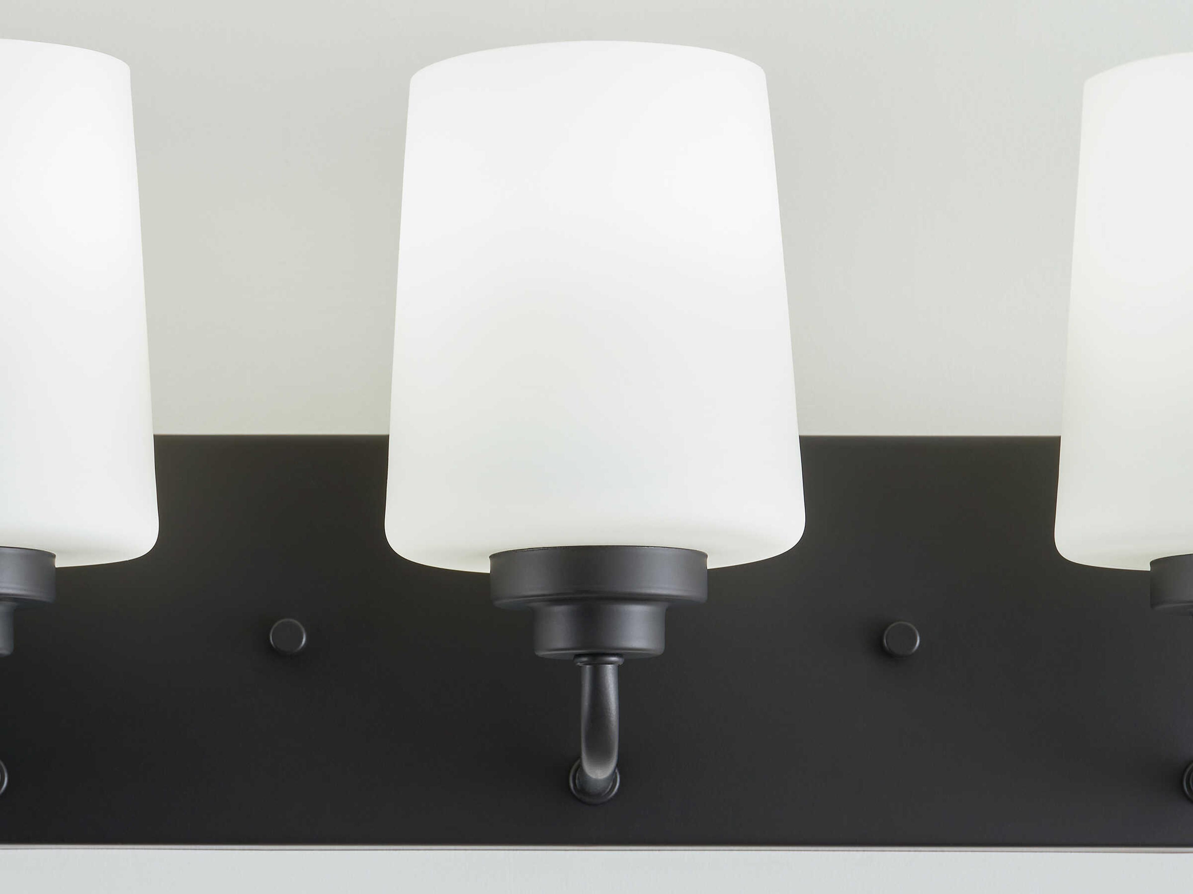 Generation Lighting Windom 3-Light Midnight Black Glass Vanity Light