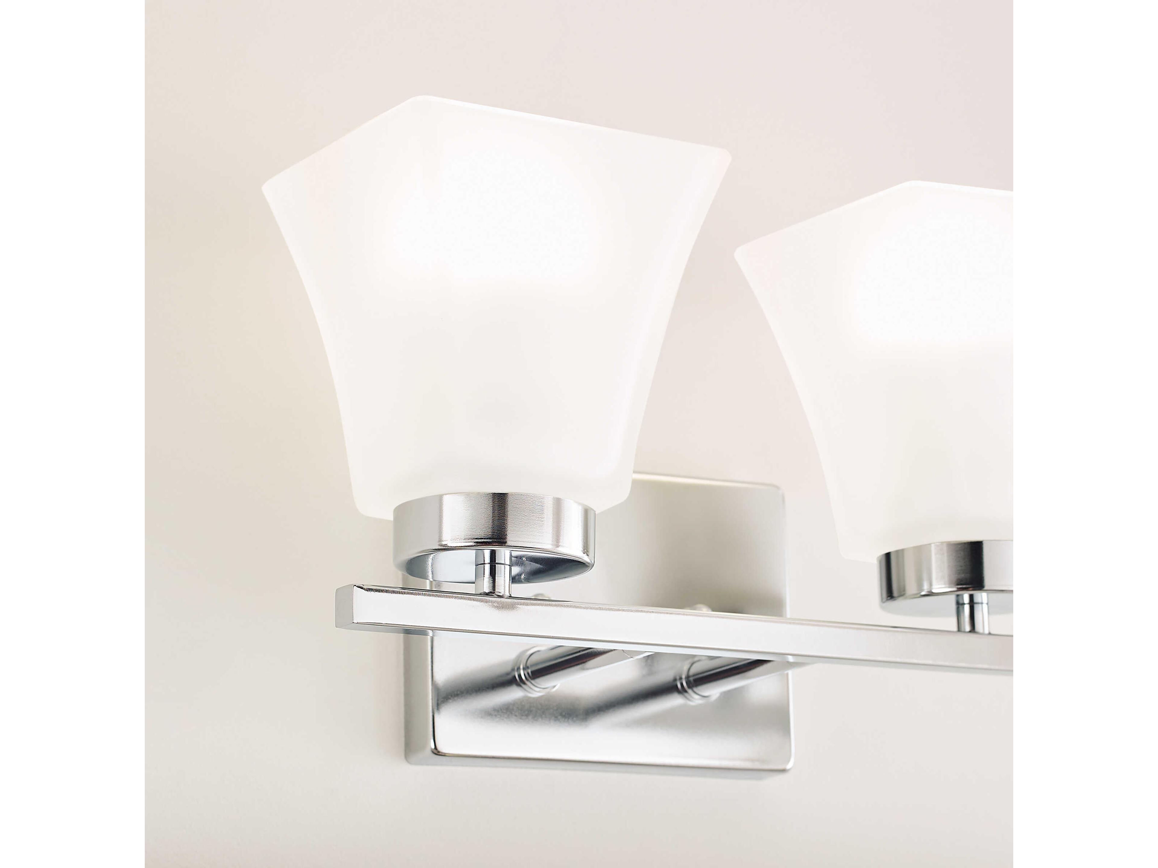 Generation Lighting Bayfield 2-Light Chrome Glass Vanity Light