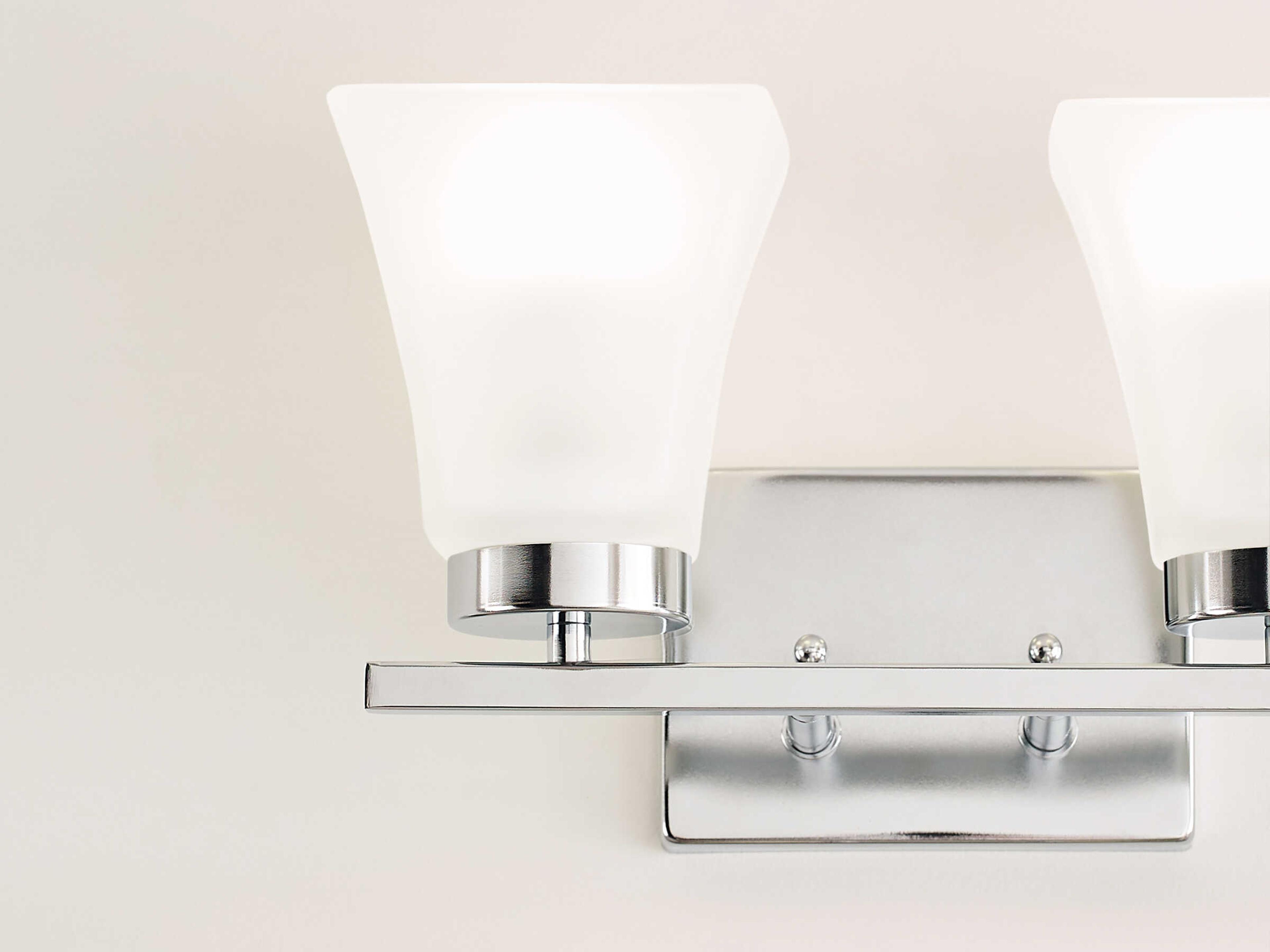 Generation Lighting Bayfield 2-Light Chrome Glass Vanity Light