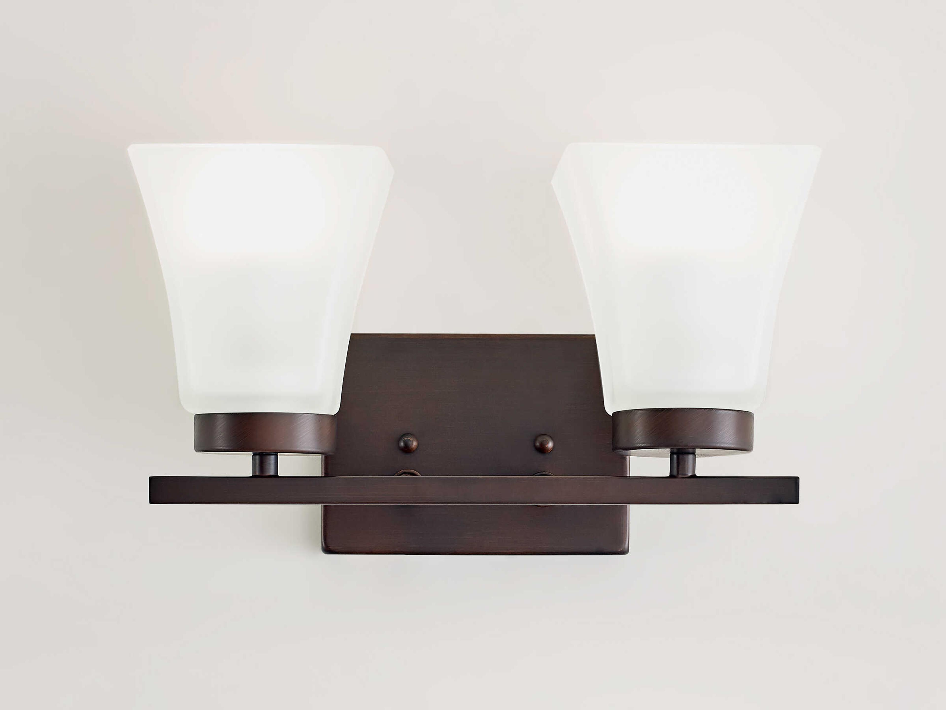 Generation Lighting Bayfield 2-Light Bronze Glass Vanity Light