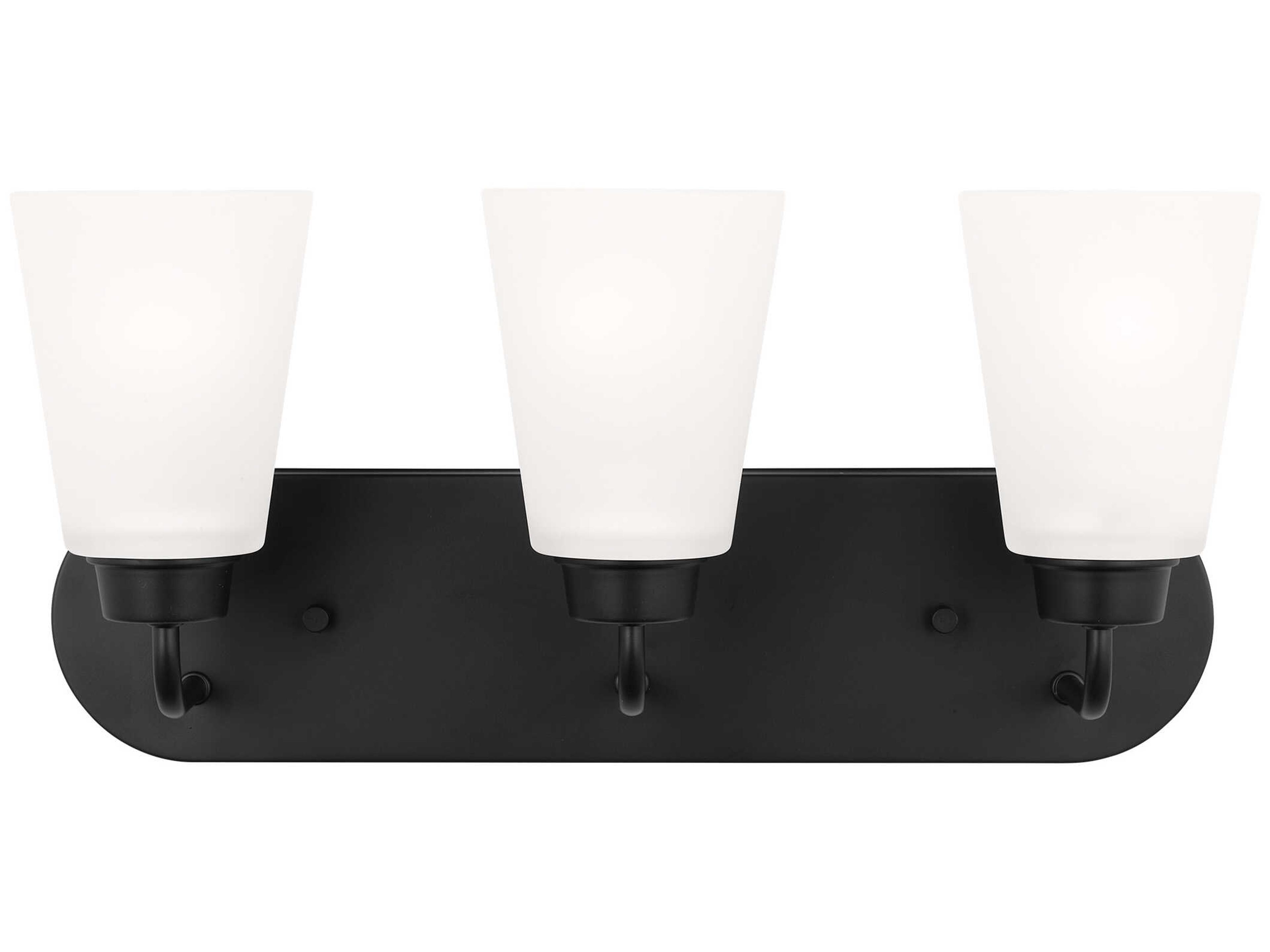 Generation Lighting Kerrville 3-Light Midnight Black Vanity Light
