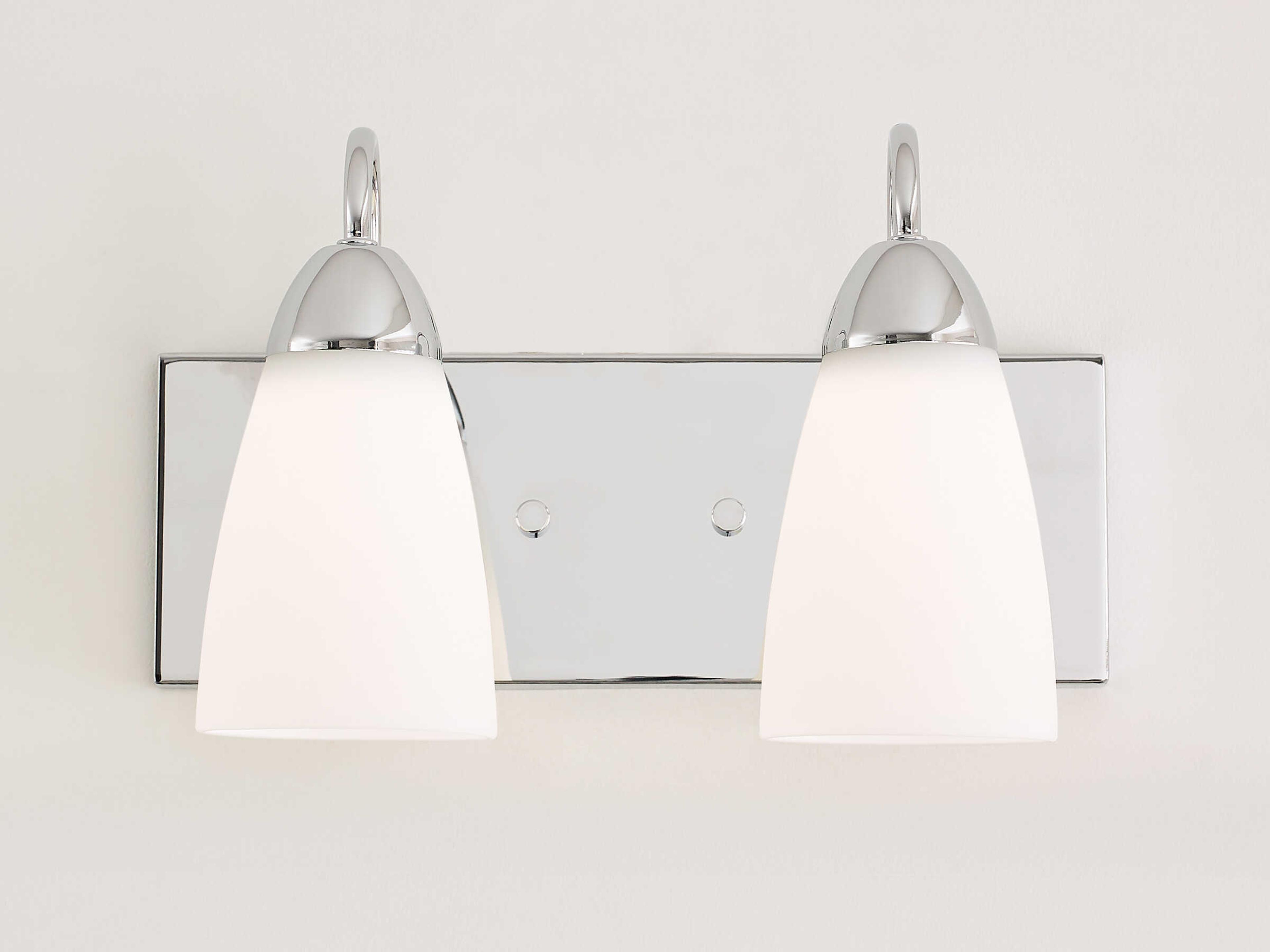 Generation Lighting Seville 2-Light Chrome Glass Vanity Light