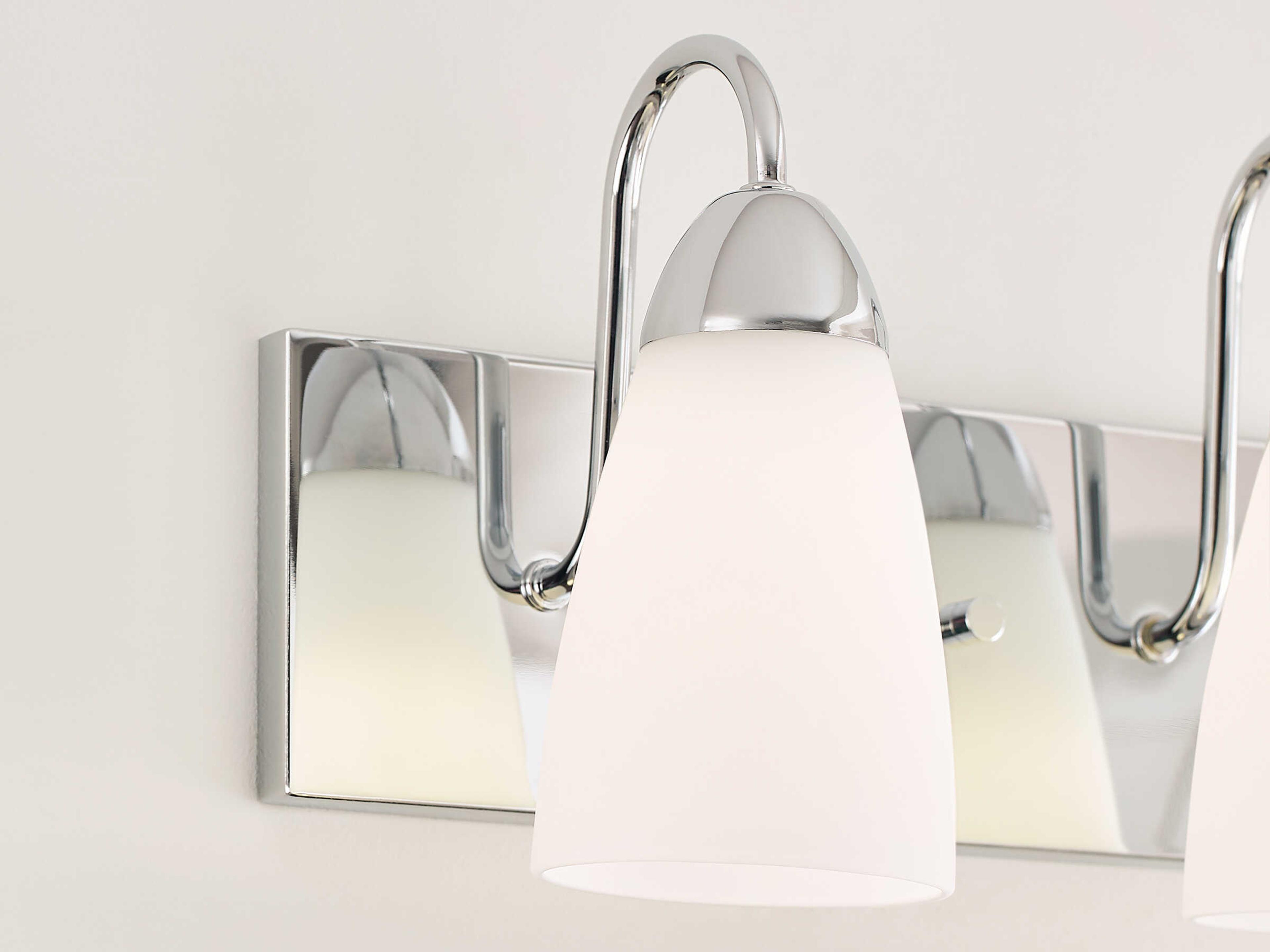 Generation Lighting Seville 2-Light Chrome Glass Vanity Light