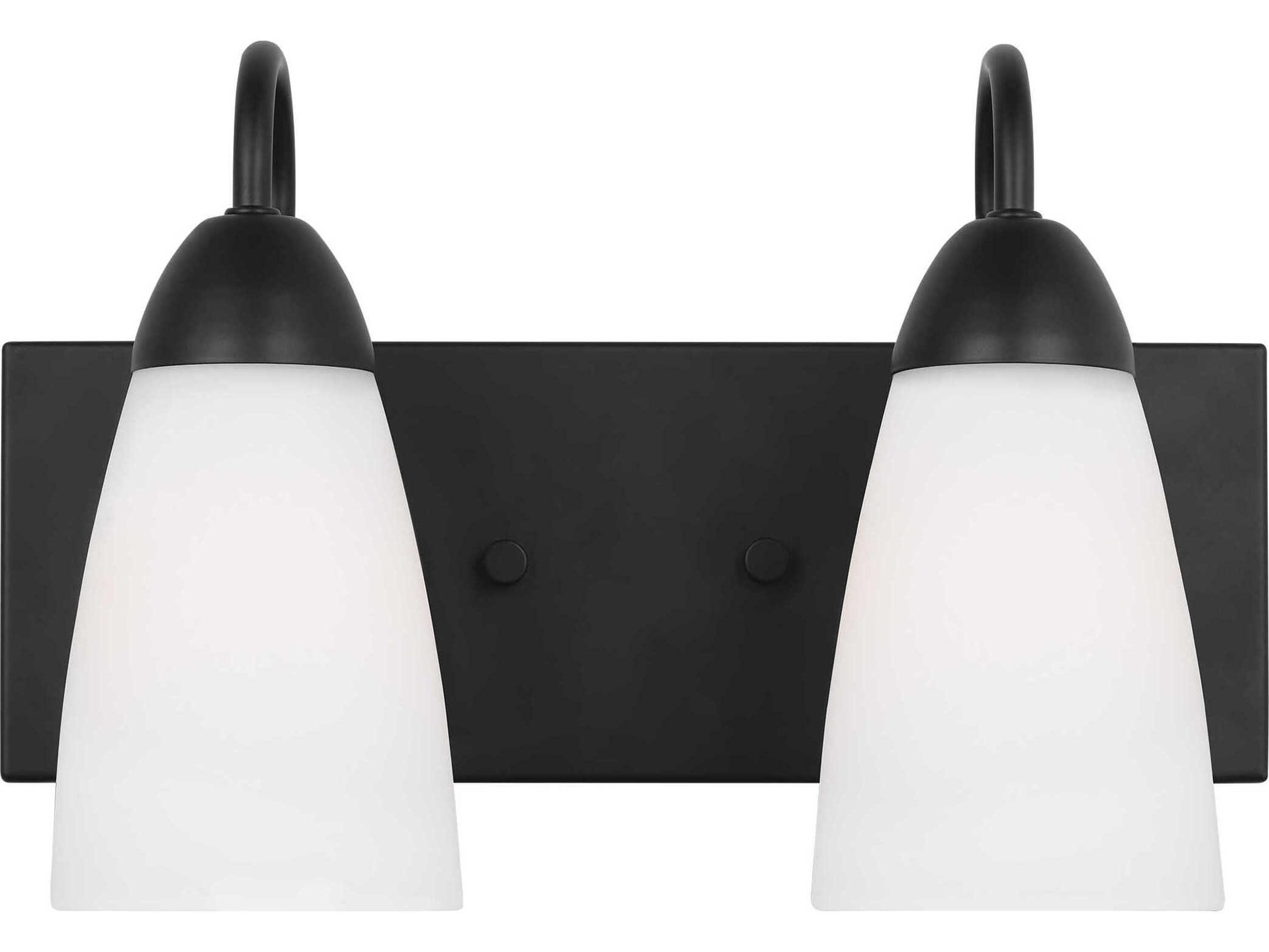 Seville 2-Light Midnight Black Vanity Light