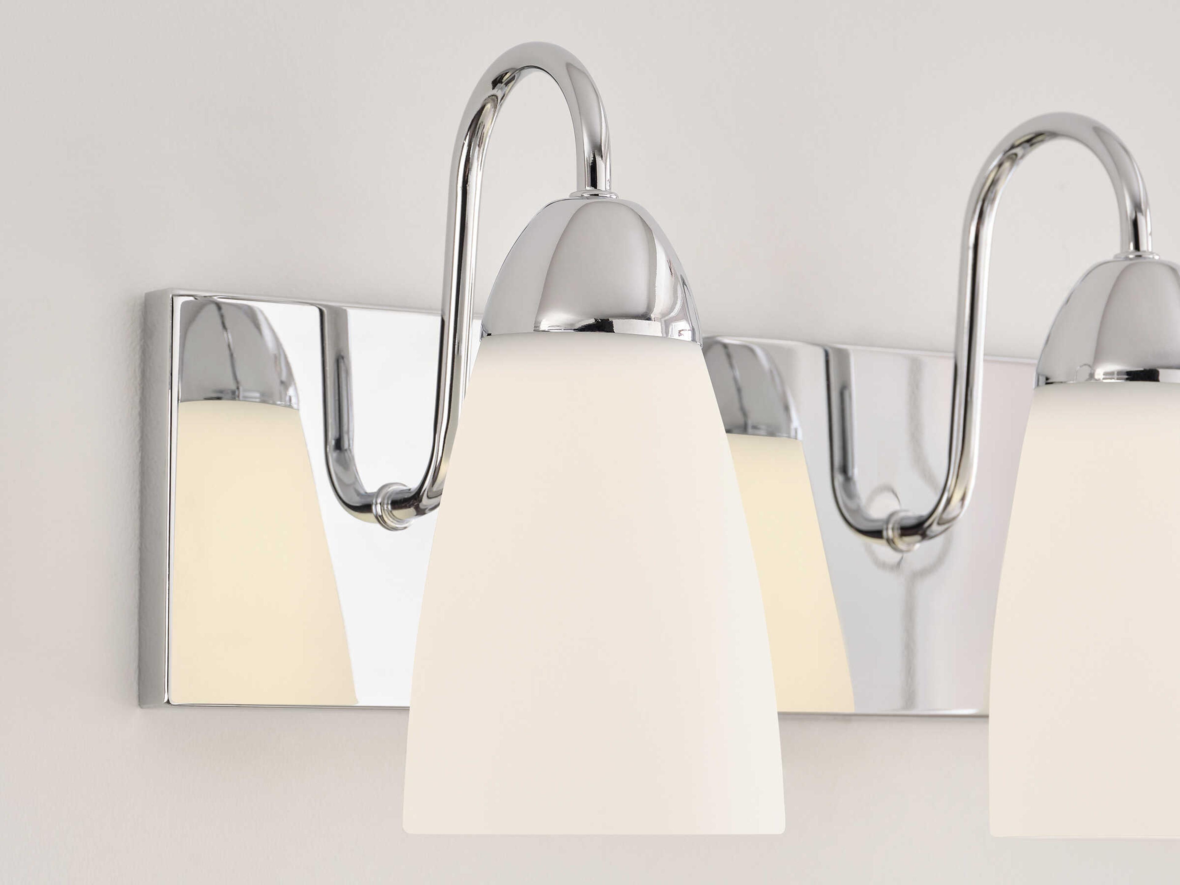 Generation Lighting Seville 3-Light Chrome Glass Vanity Light