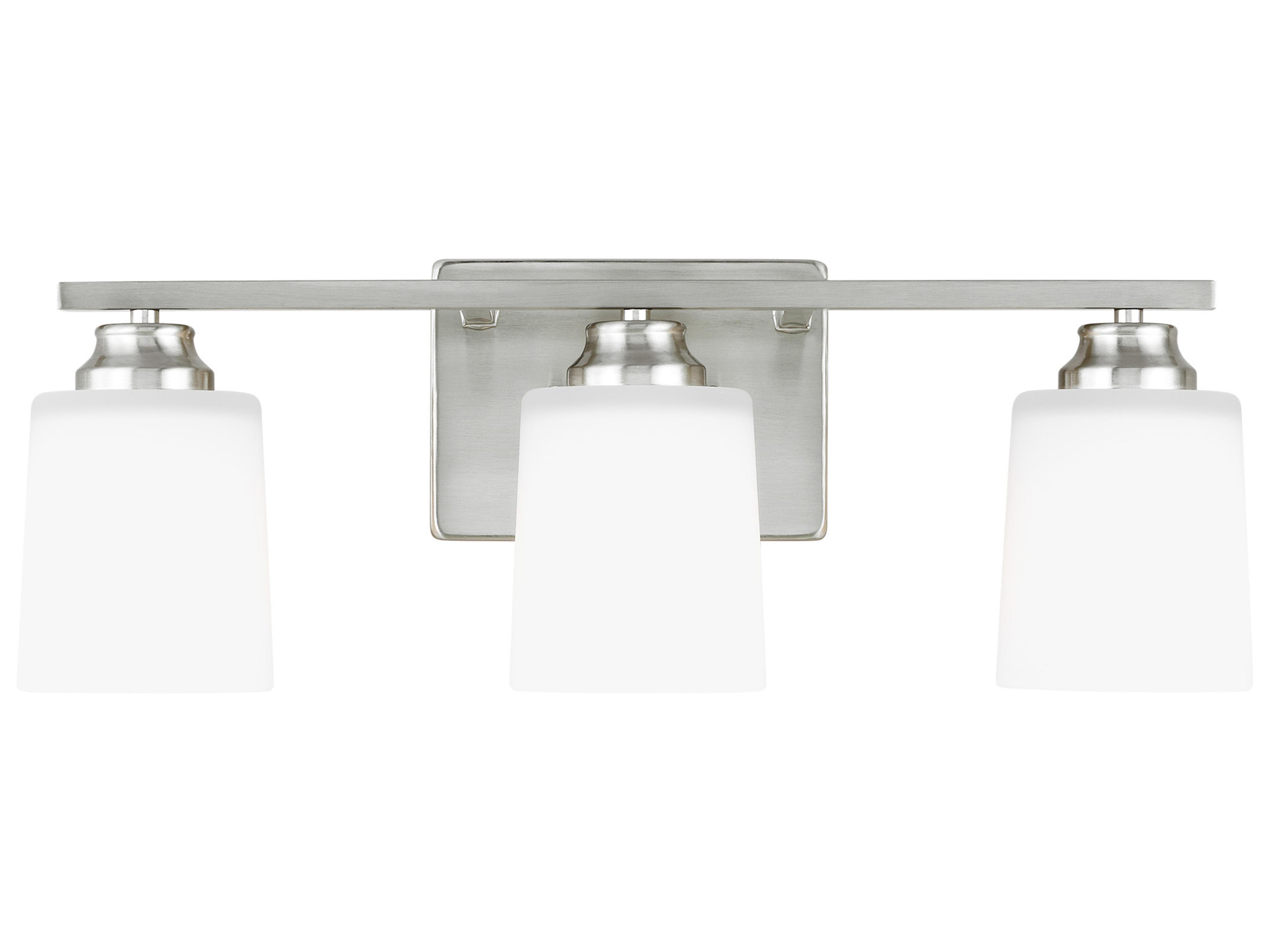 Vinton 3-Light Brushed Nickel Vanity Light