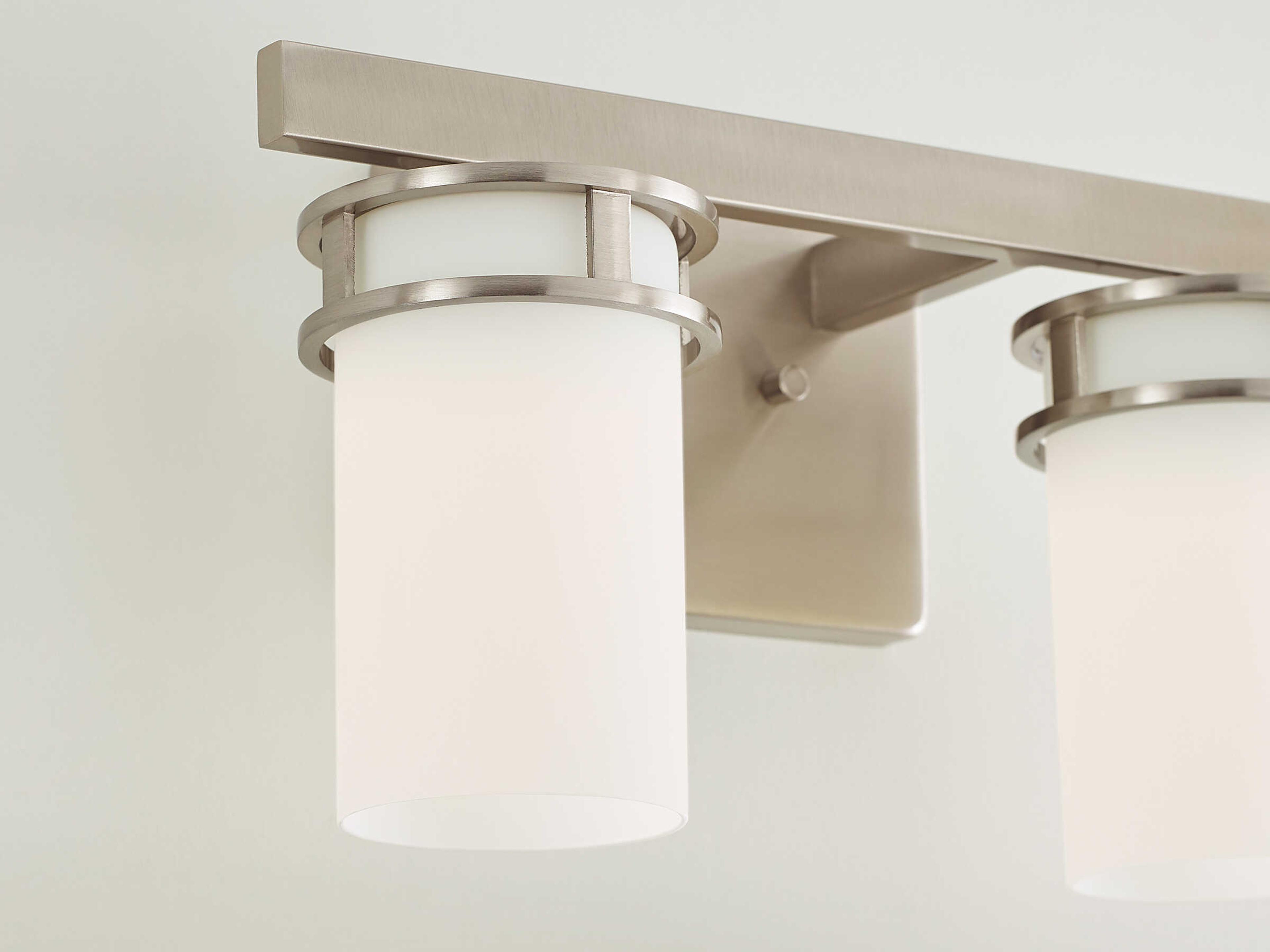 Generation Lighting Robie 2-Light Brushed Nickel Glass Vanity Light