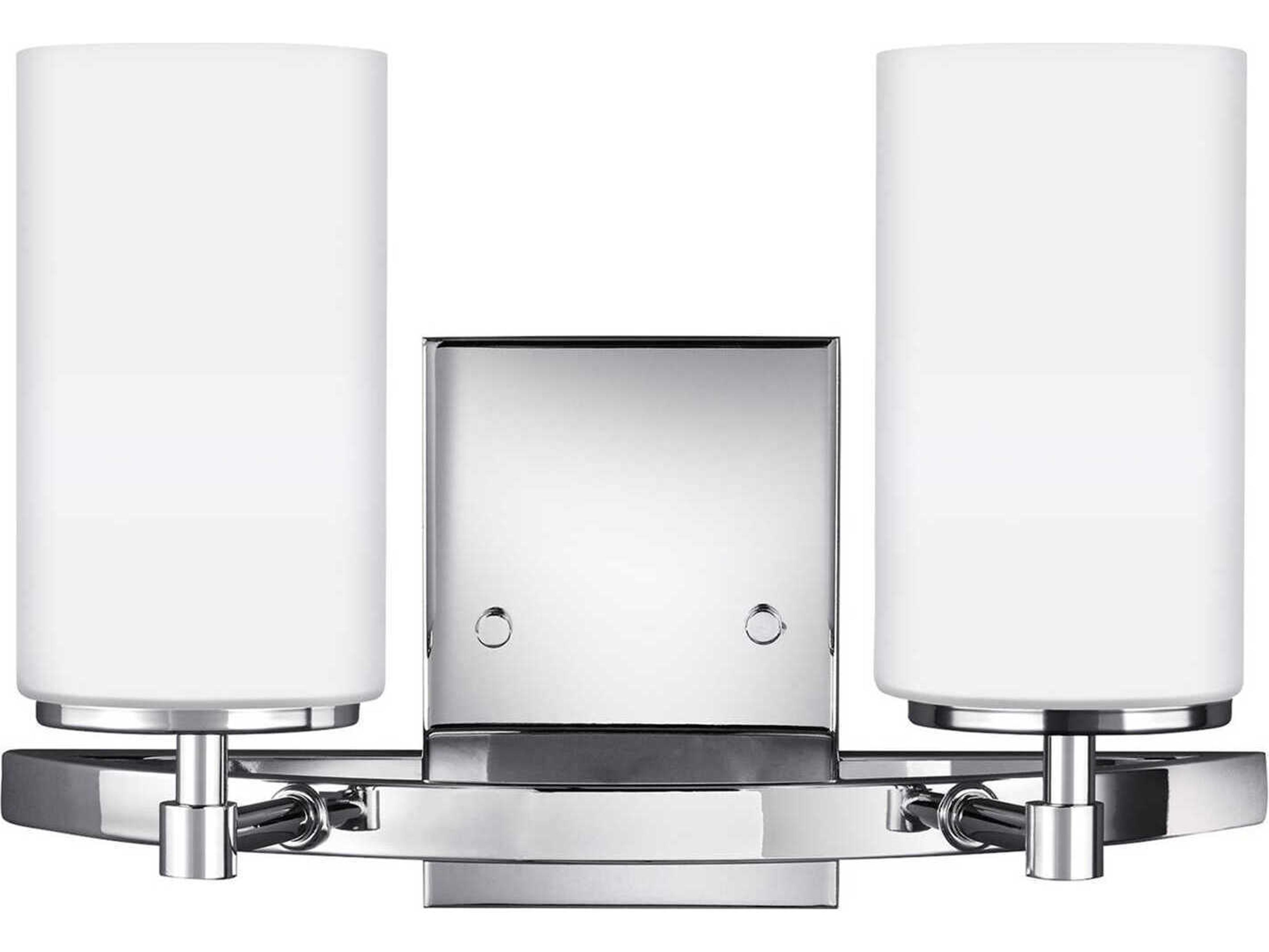 Alturas 2-Light Chrome Glass Vanity Light