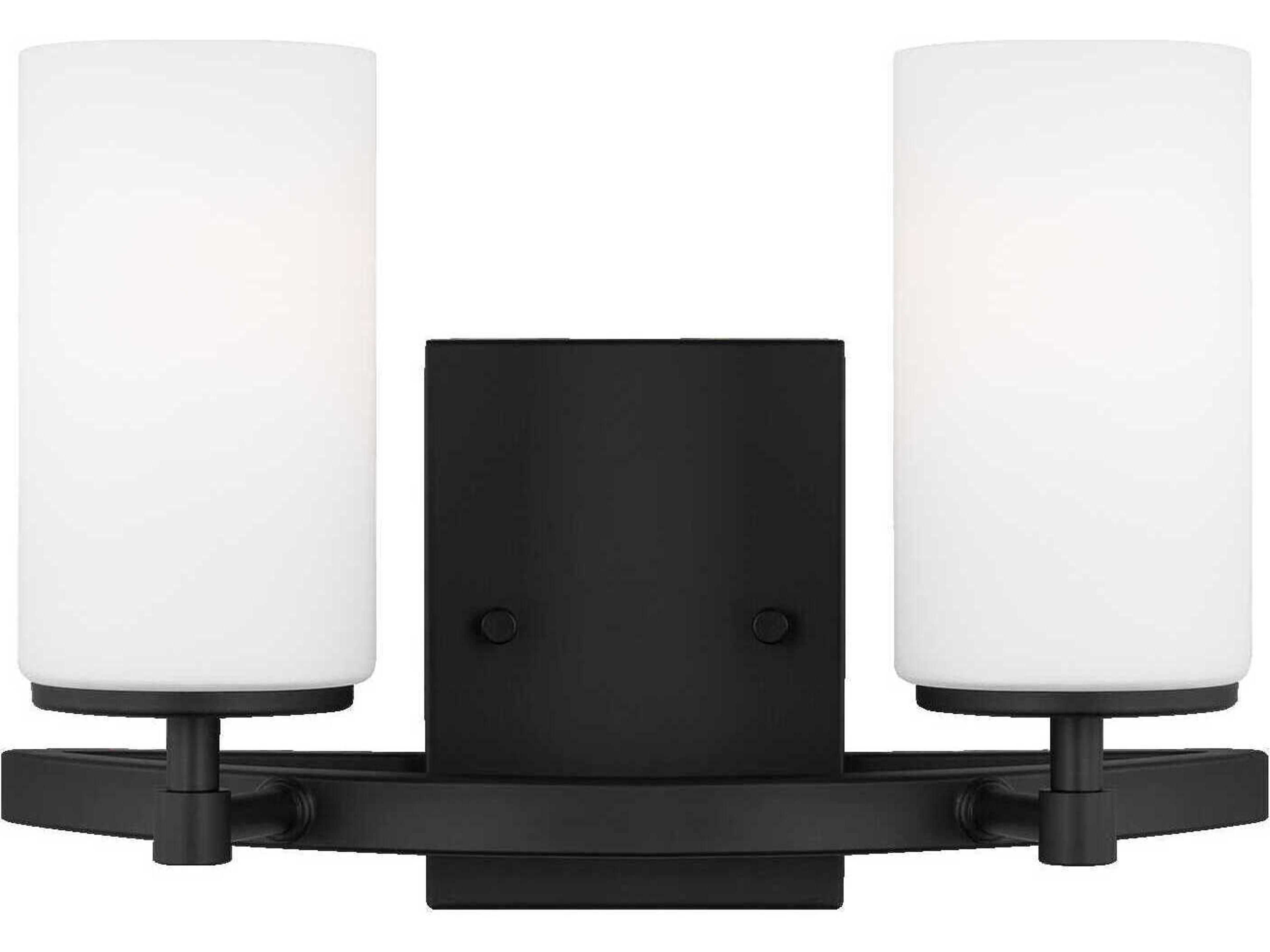 Alturas 2-Light Midnight Black Glass Vanity Light