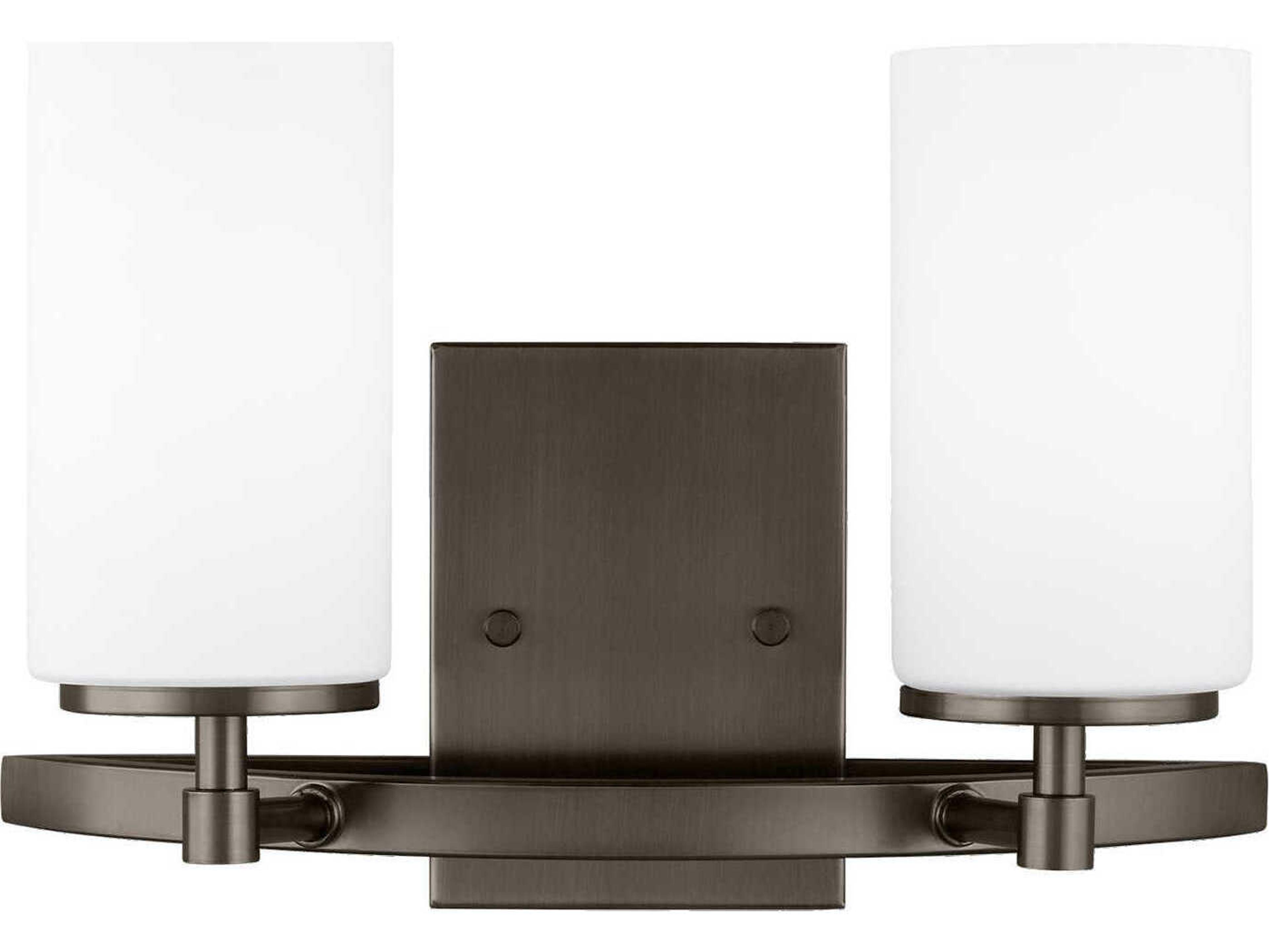 Alturas 2-Light Brushed Oil Rubbed Bronze Glass Vanity Light