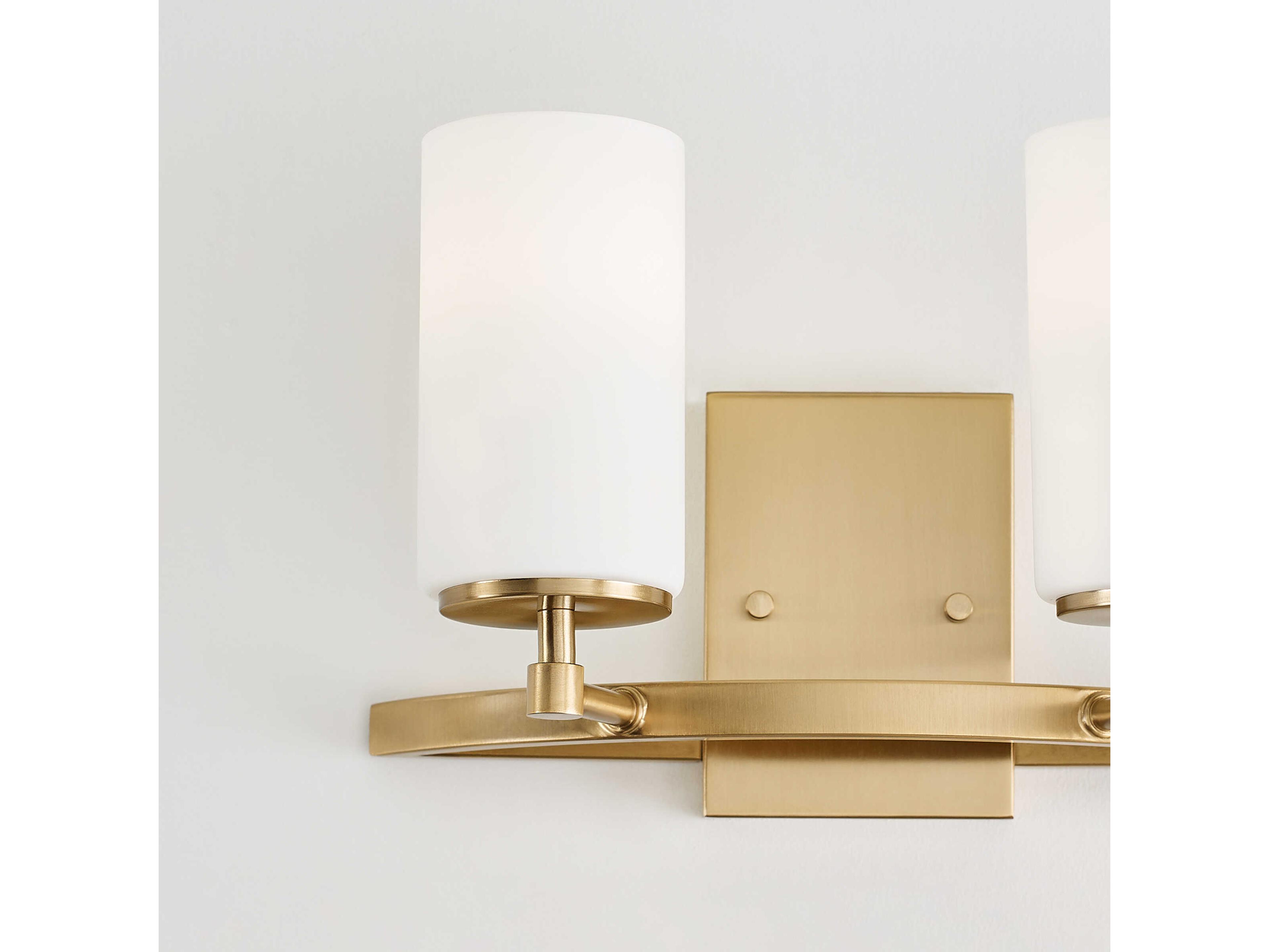 Generation Lighting Alturas 2-Light Satin Brass Glass Vanity Light