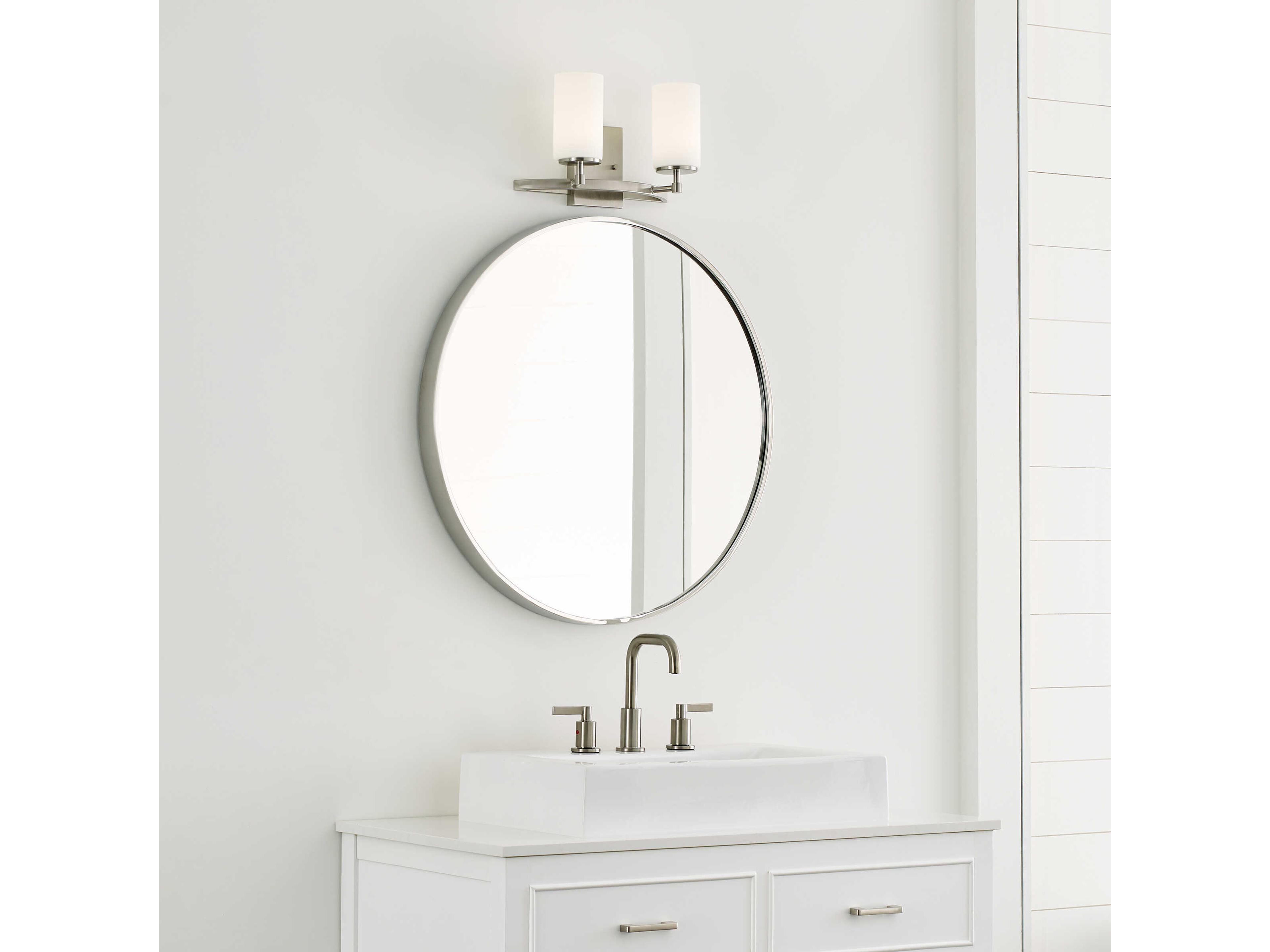Generation Lighting Alturas 2-Light Brushed Nickel Glass Vanity Light