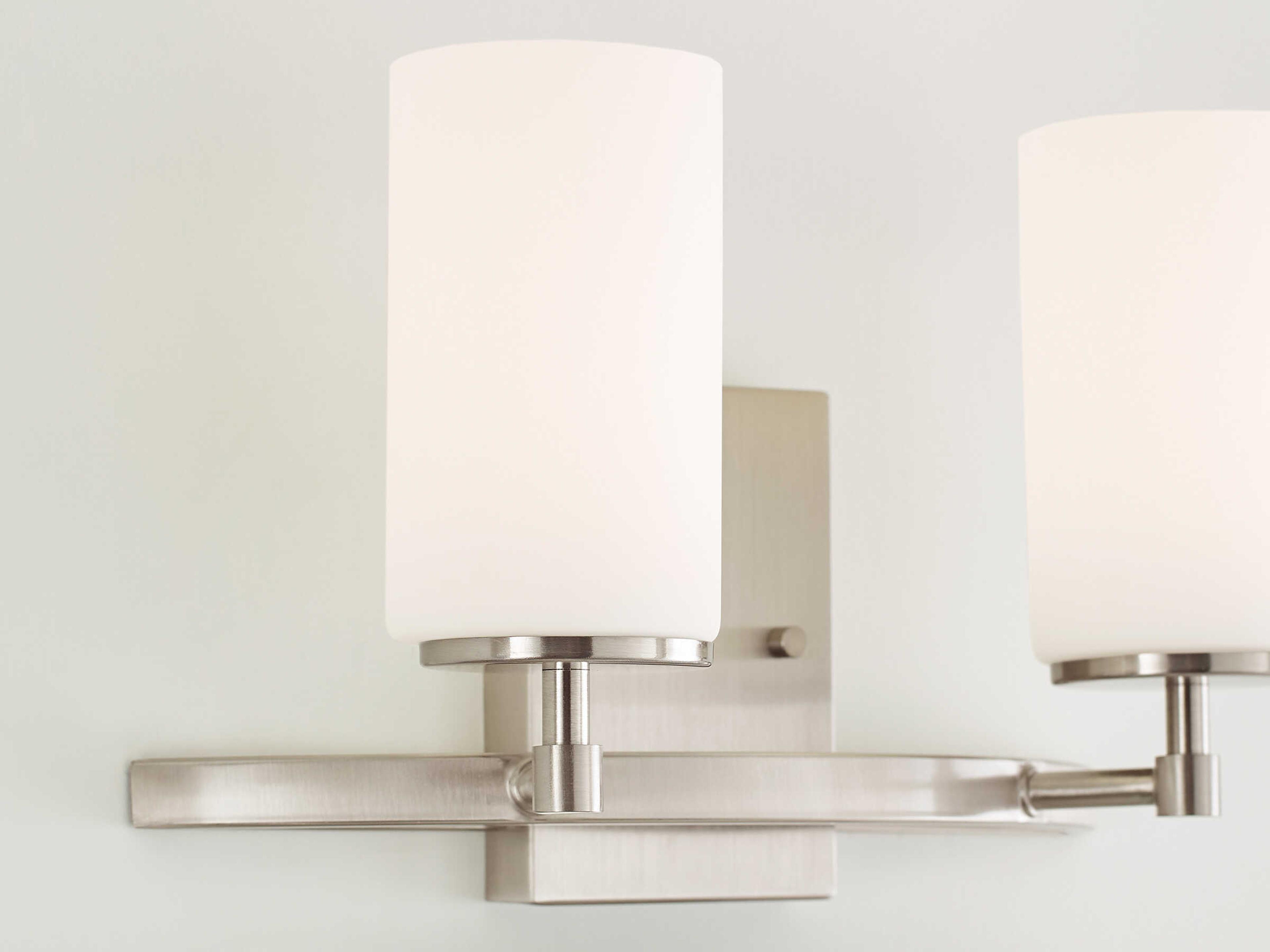 Generation Lighting Alturas 2-Light Brushed Nickel Glass Vanity Light